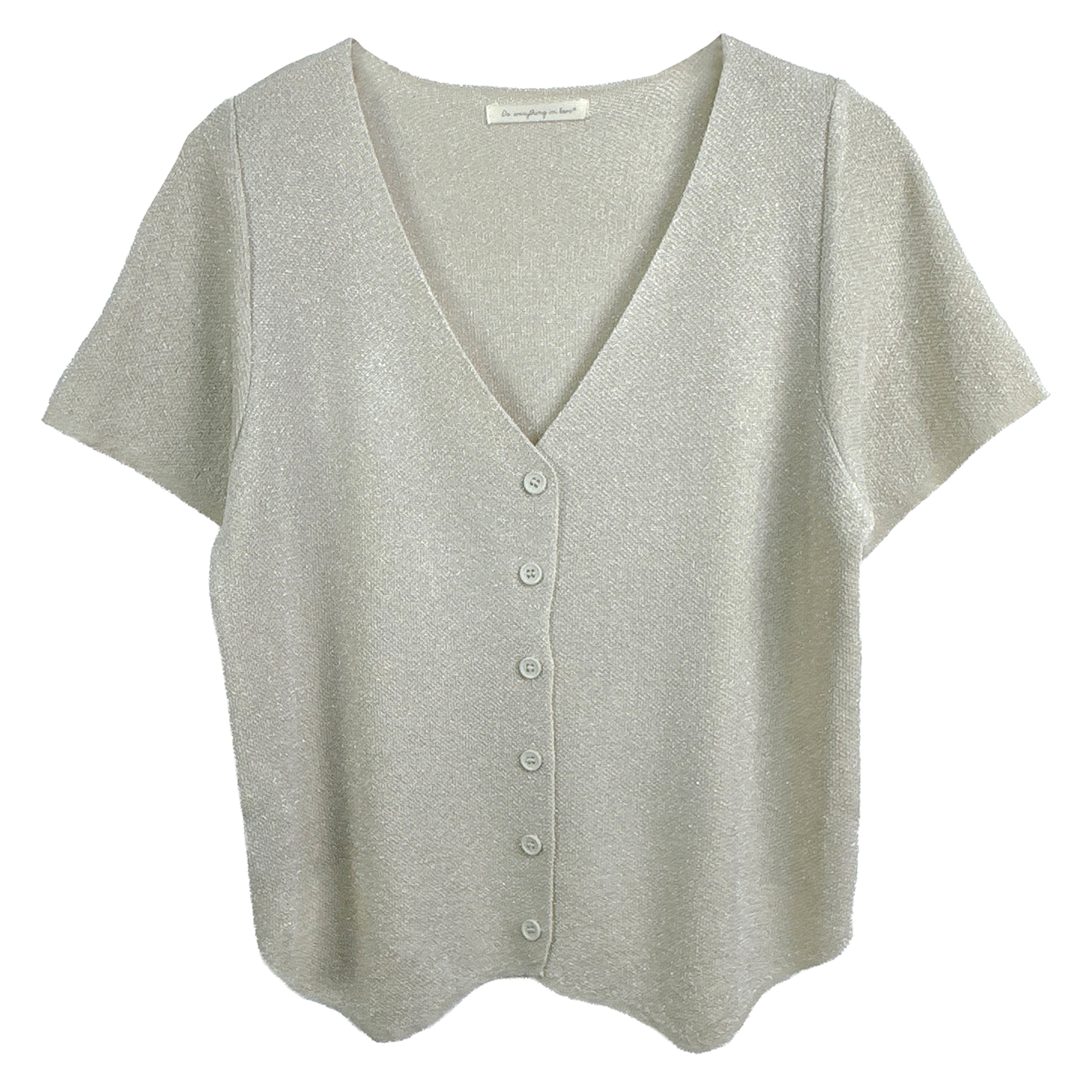Lurex Short Sleeve Cardigan - Charming Charlie