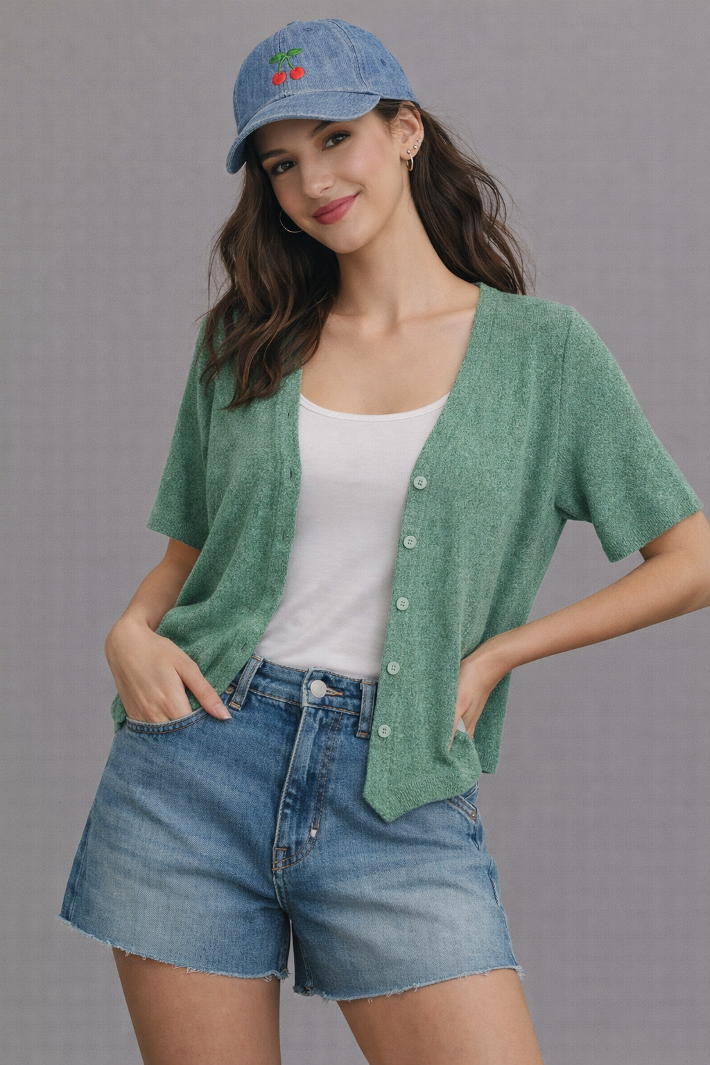 Lurex Short Sleeve Cardigan - Charming Charlie