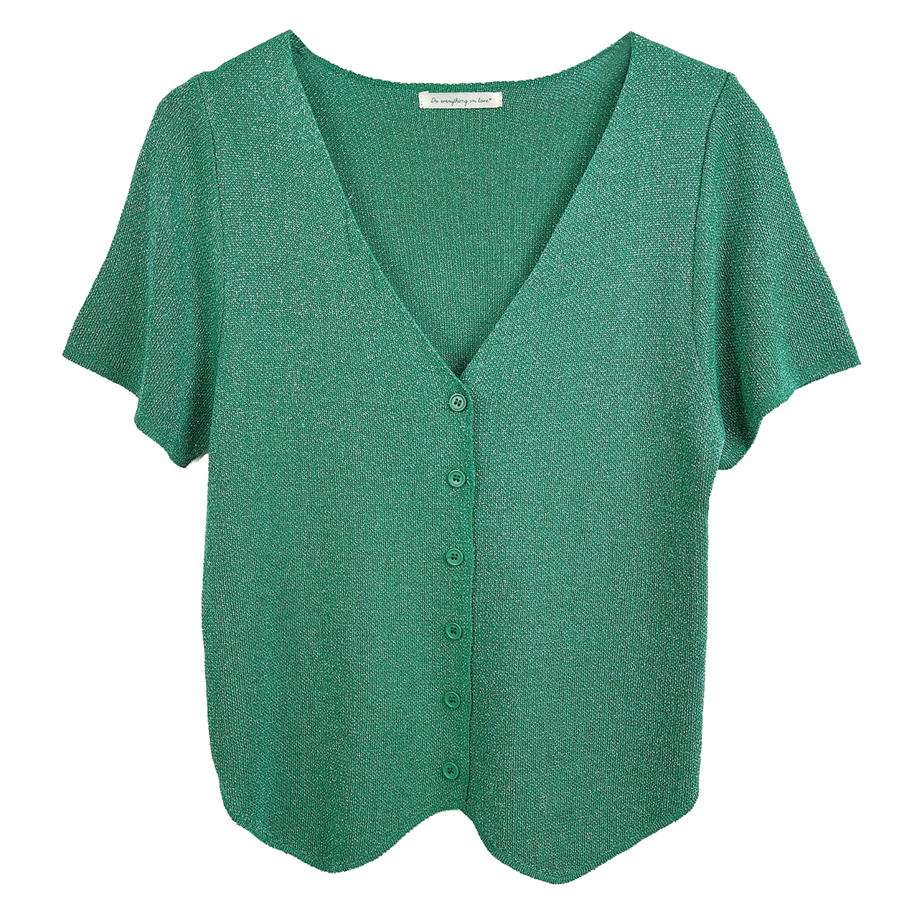 Lurex Short Sleeve Cardigan - Charming Charlie