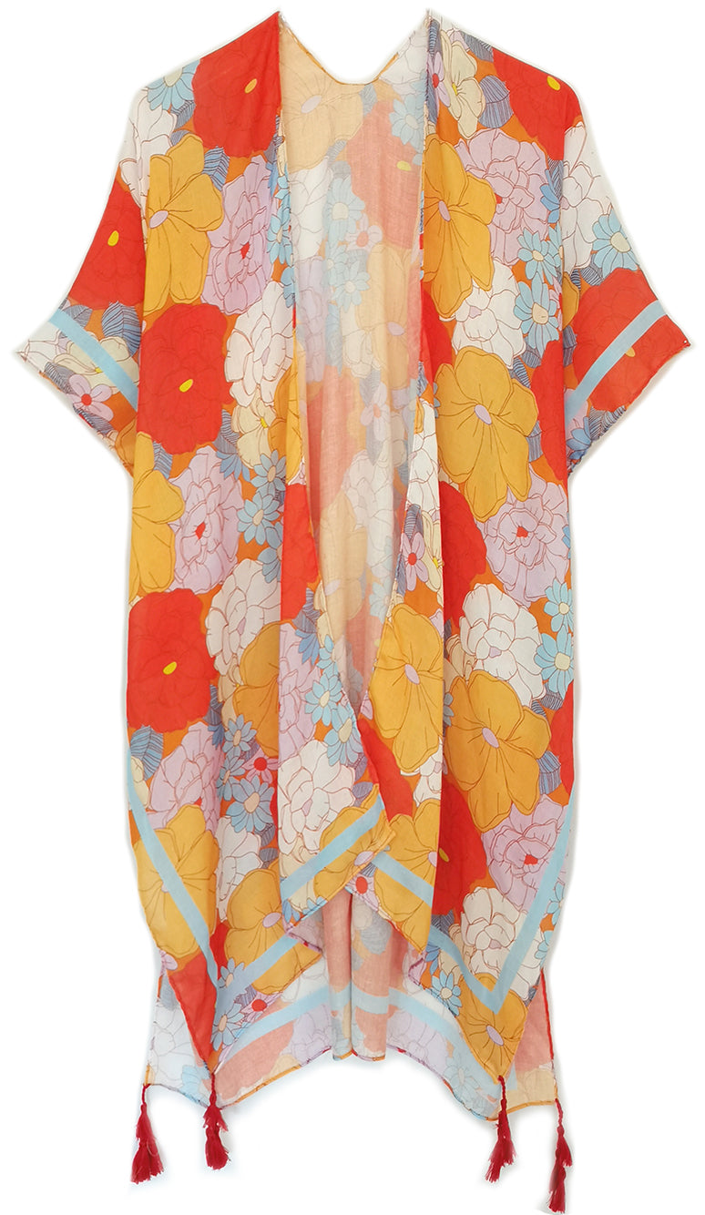 Floral Print Kimono - Charming Charlie