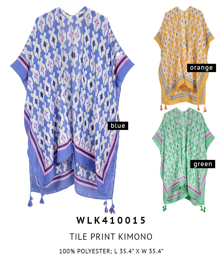 Tile Print Kimono - Charming Charlie