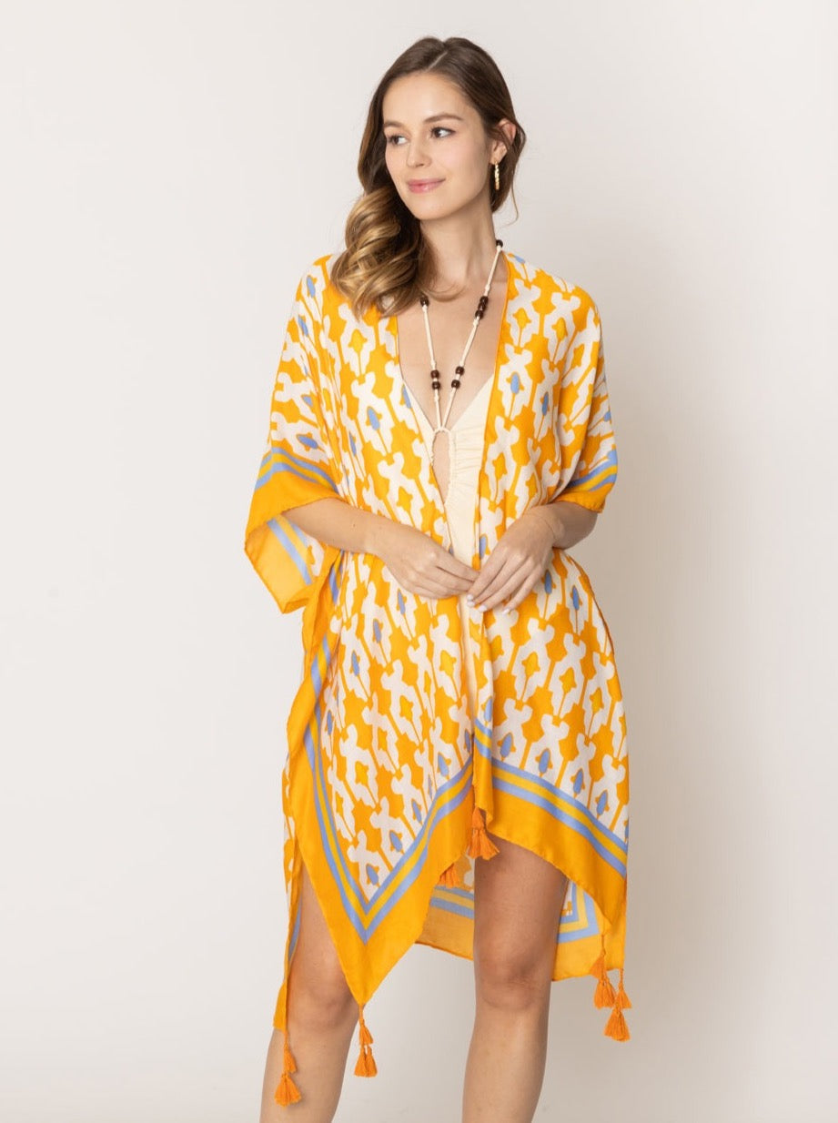 Tile Print Kimono - Charming Charlie