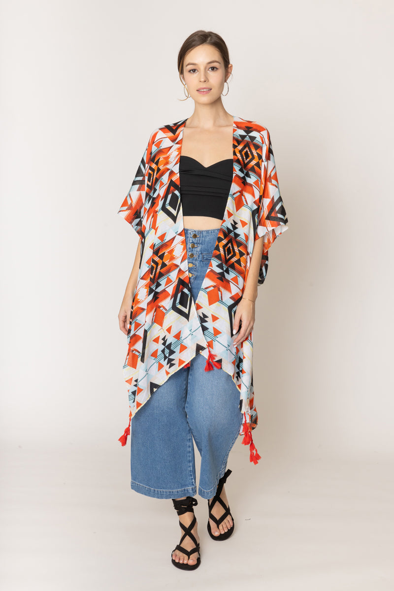 Aztec Print Kimono - Charming Charlie