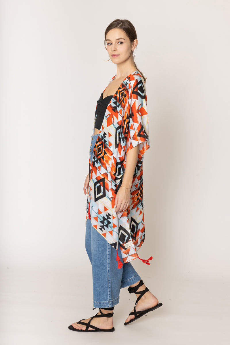 Aztec Print Kimono - Charming Charlie