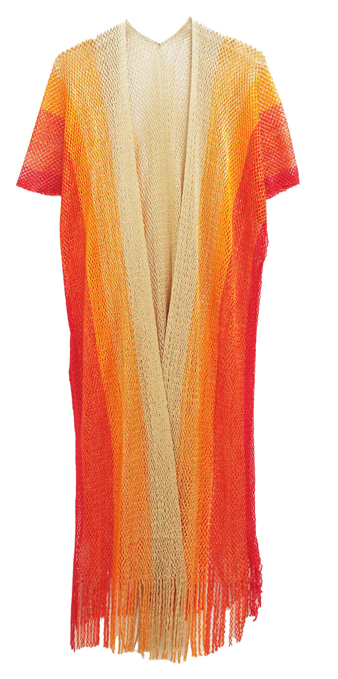 Two Tone Lurex Kimono - Charming Charlie