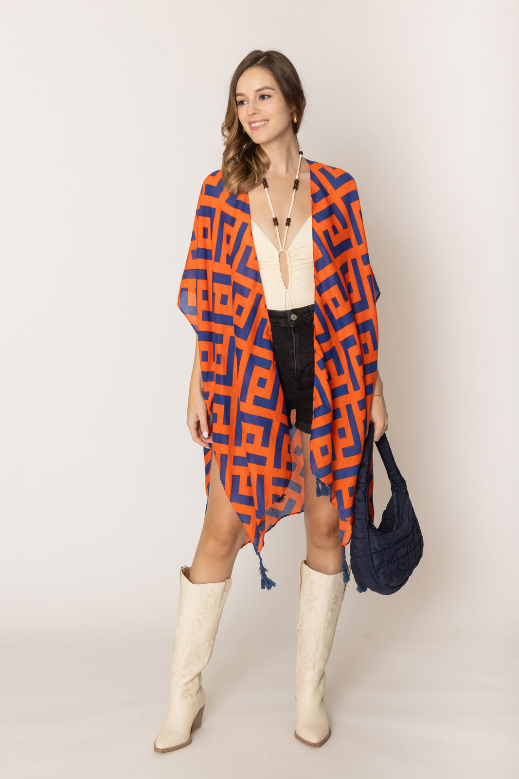 Geometric Print Kimono - Charming Charlie