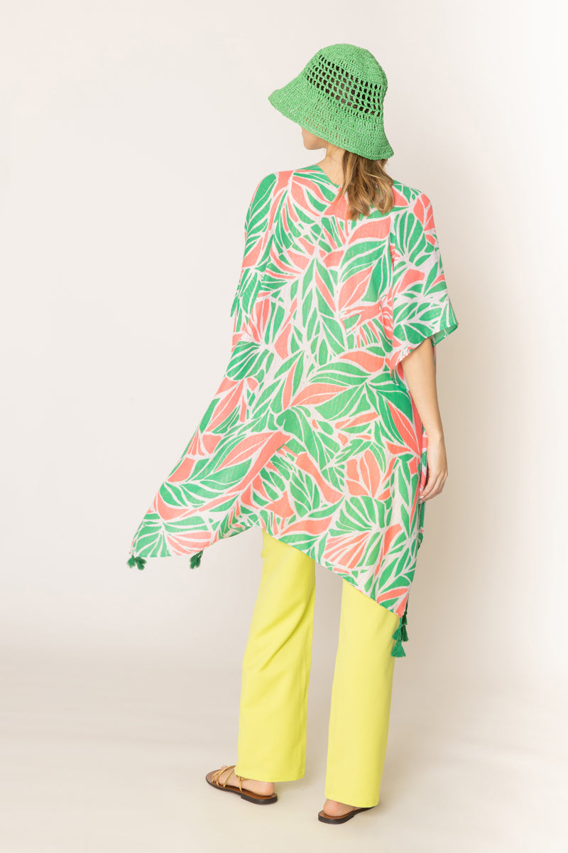 Floral Print Lurex Kimono - Charming Charlie