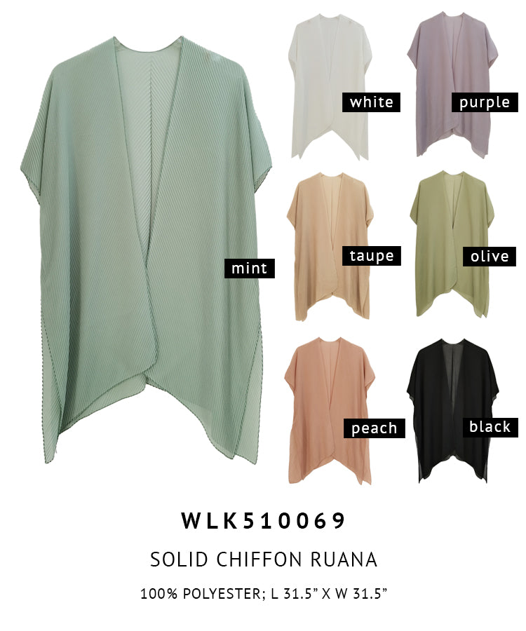 Solid Chiffon Ruana - Charming Charlie