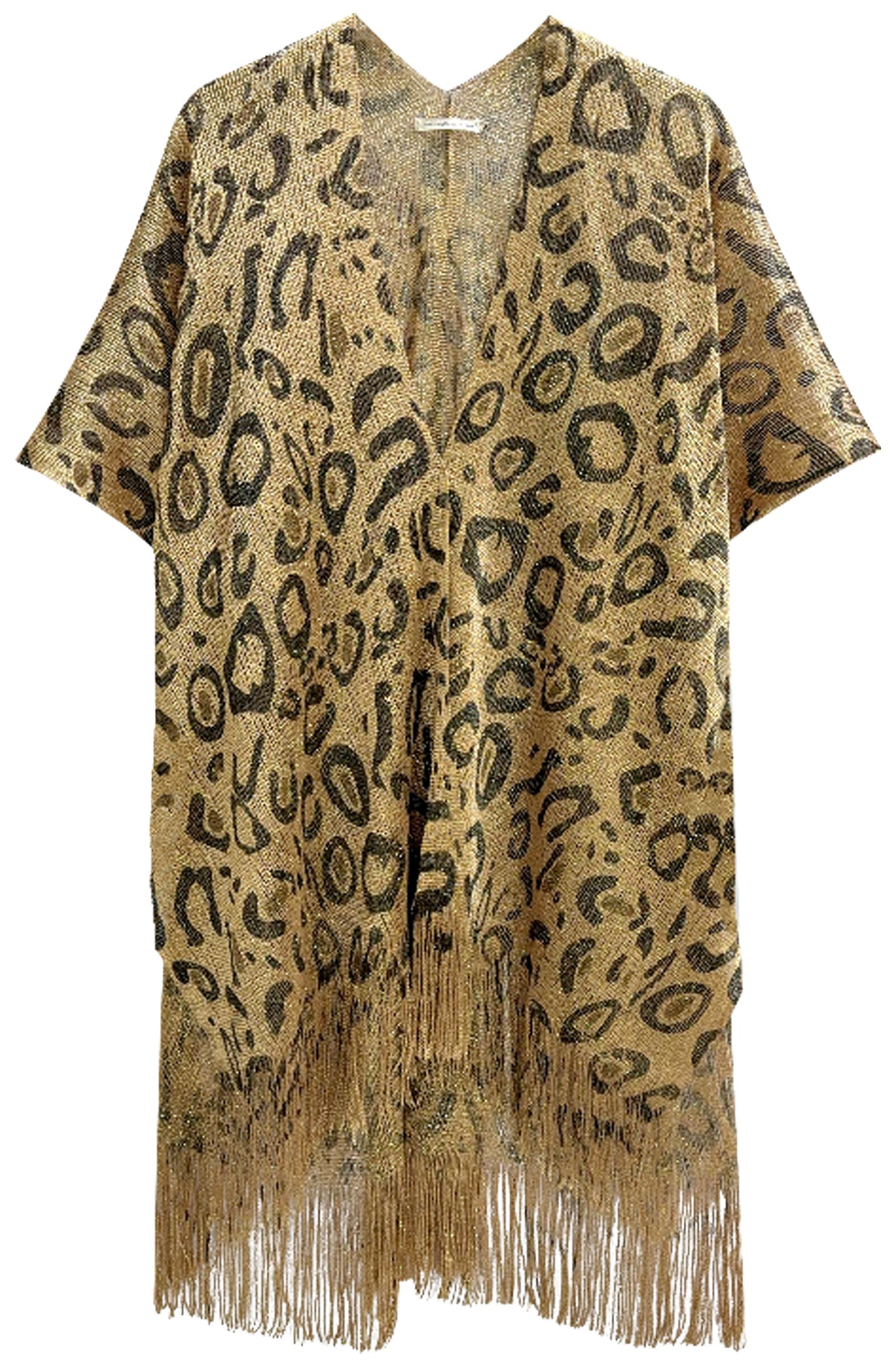 Leopard Lurex Kimono - Charming Charlie