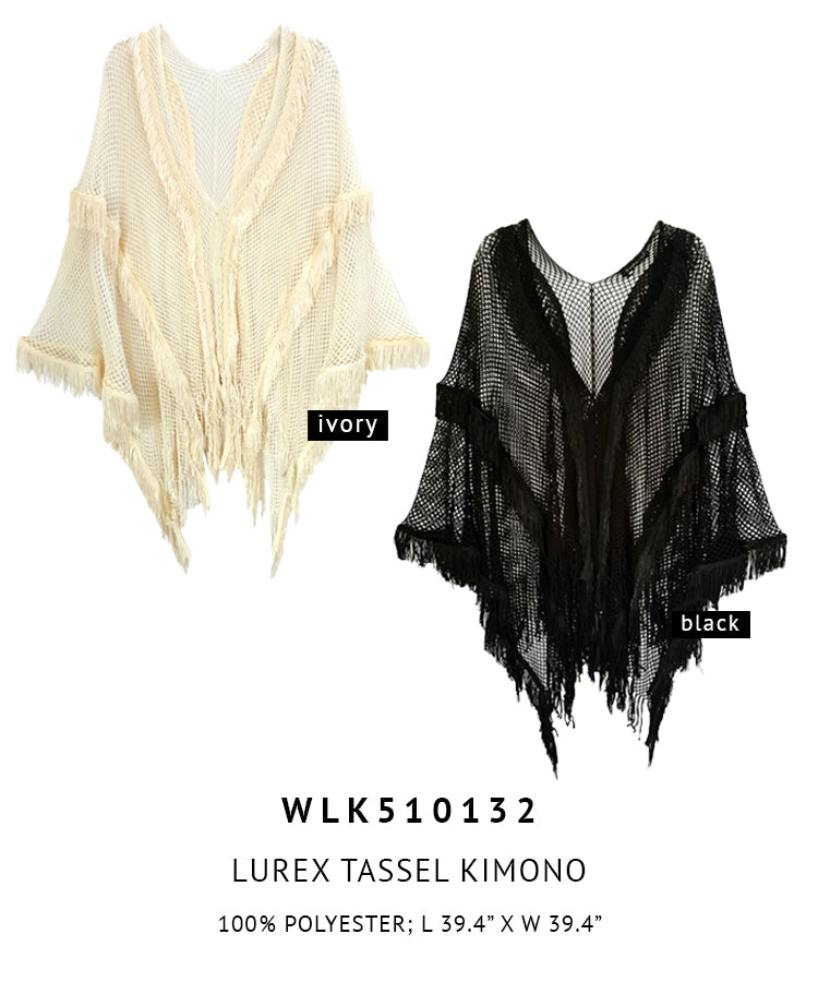 Lurex Tassel Kimono - Charming Charlie