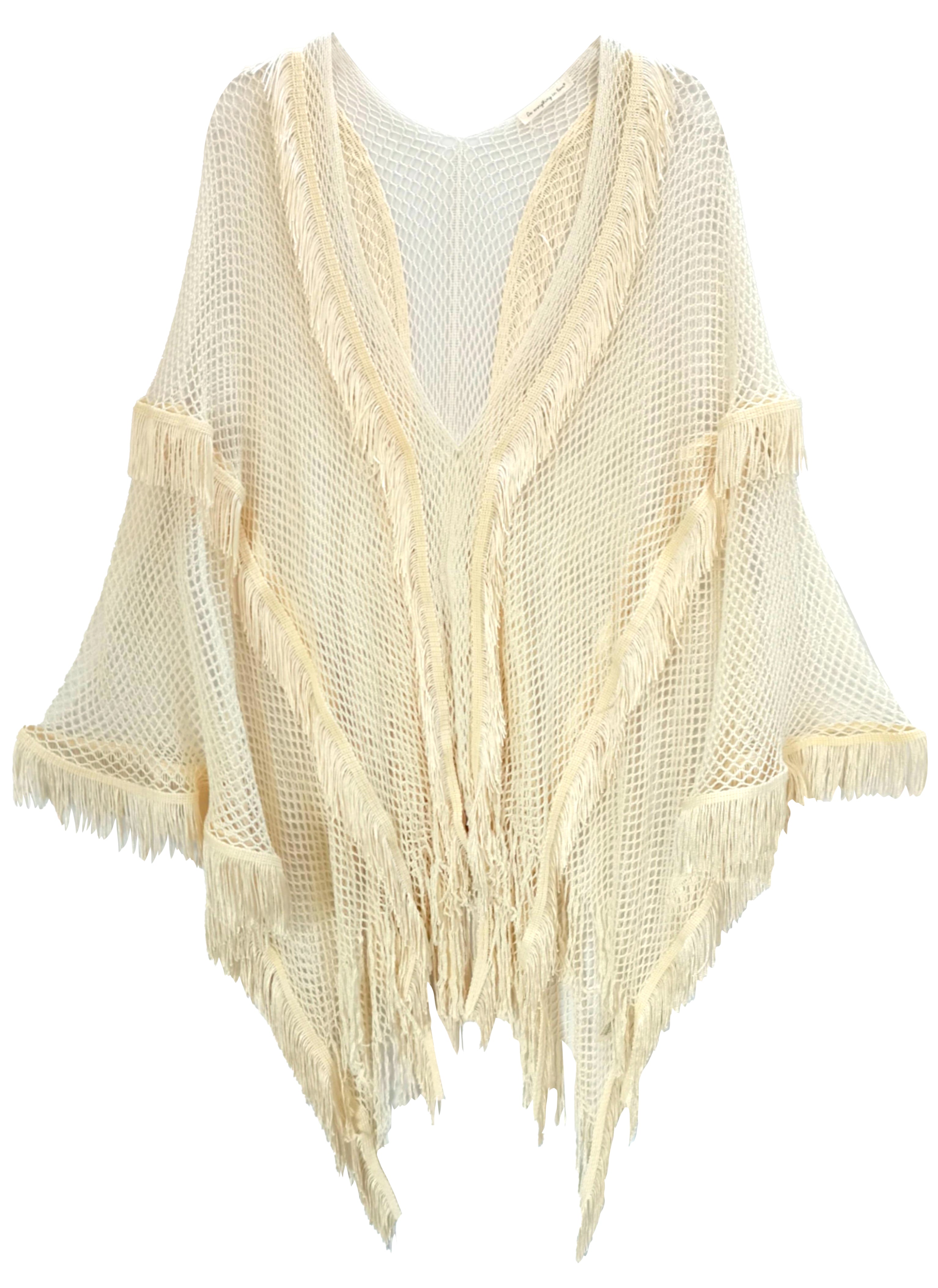 Lurex Tassel Kimono - Charming Charlie