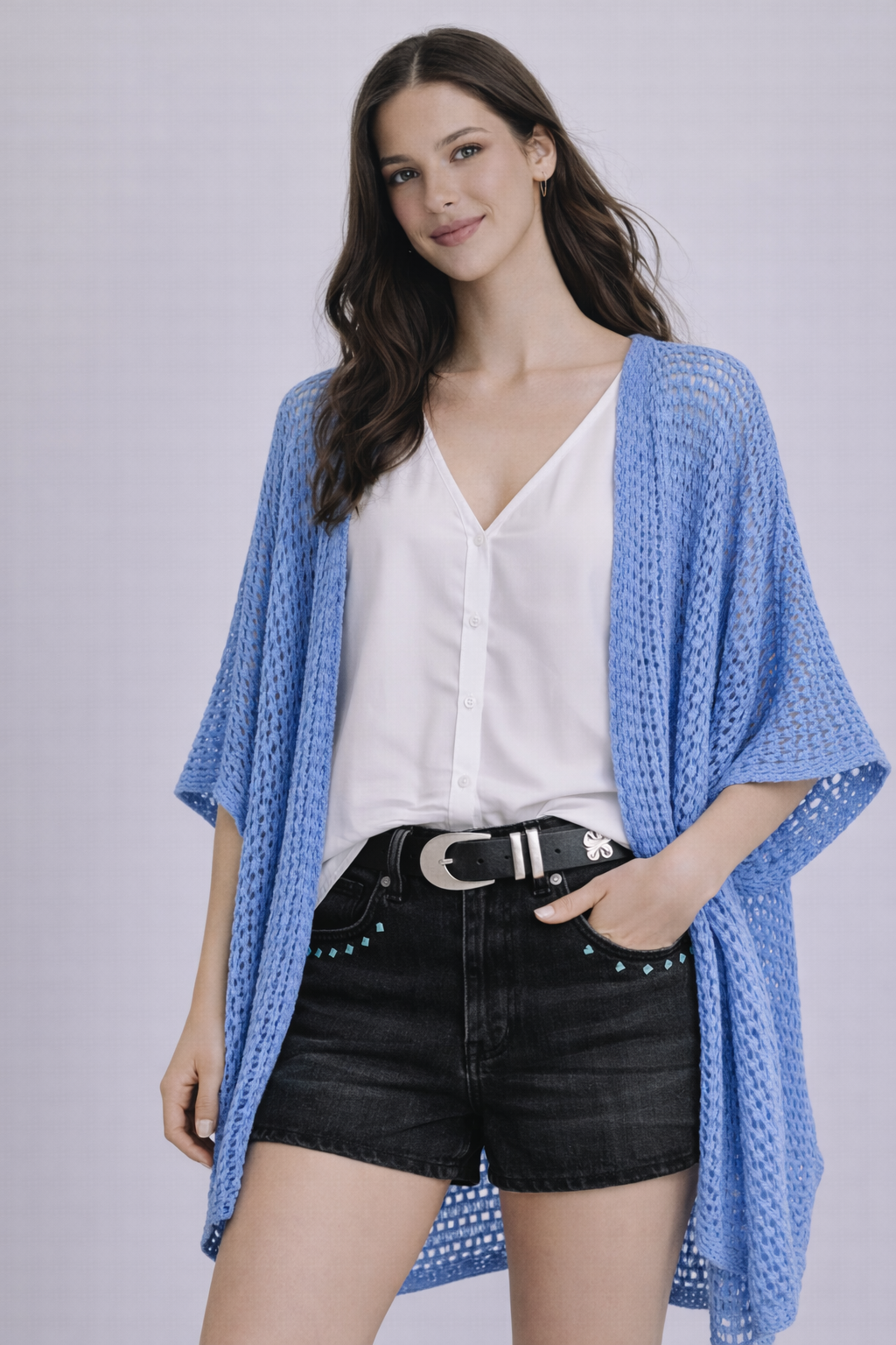 Open Knit Kimono - Charming Charlie