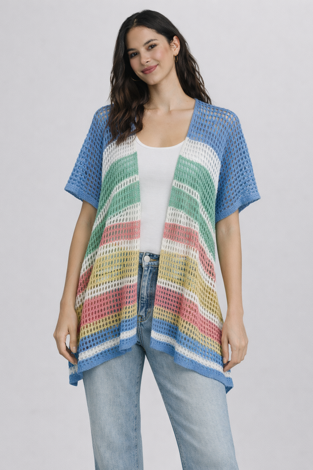 Stripe Kimono - Charming Charlie