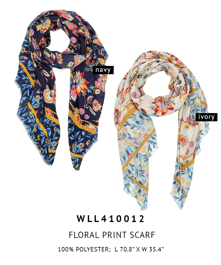 Floral Print Scarf - Charming Charlie
