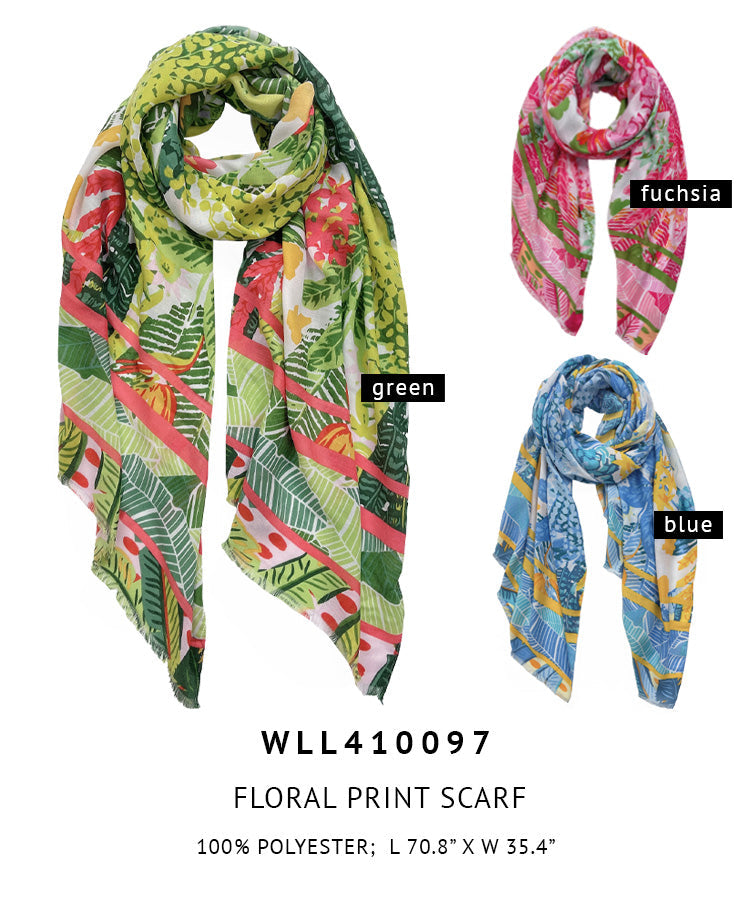 Floral Print Scarf - Charming Charlie