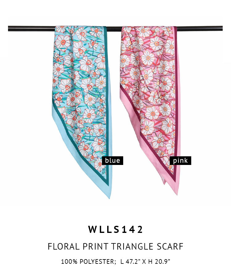 Floral Print Triangle Scarf - Charming Charlie