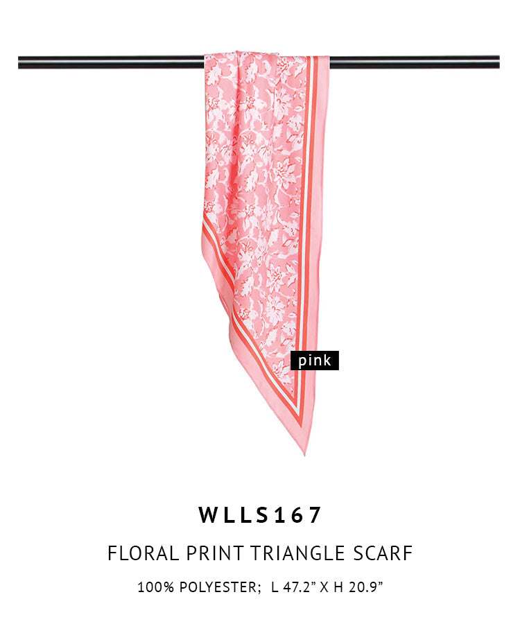 Floral Print Triangle Scarf - Charming Charlie