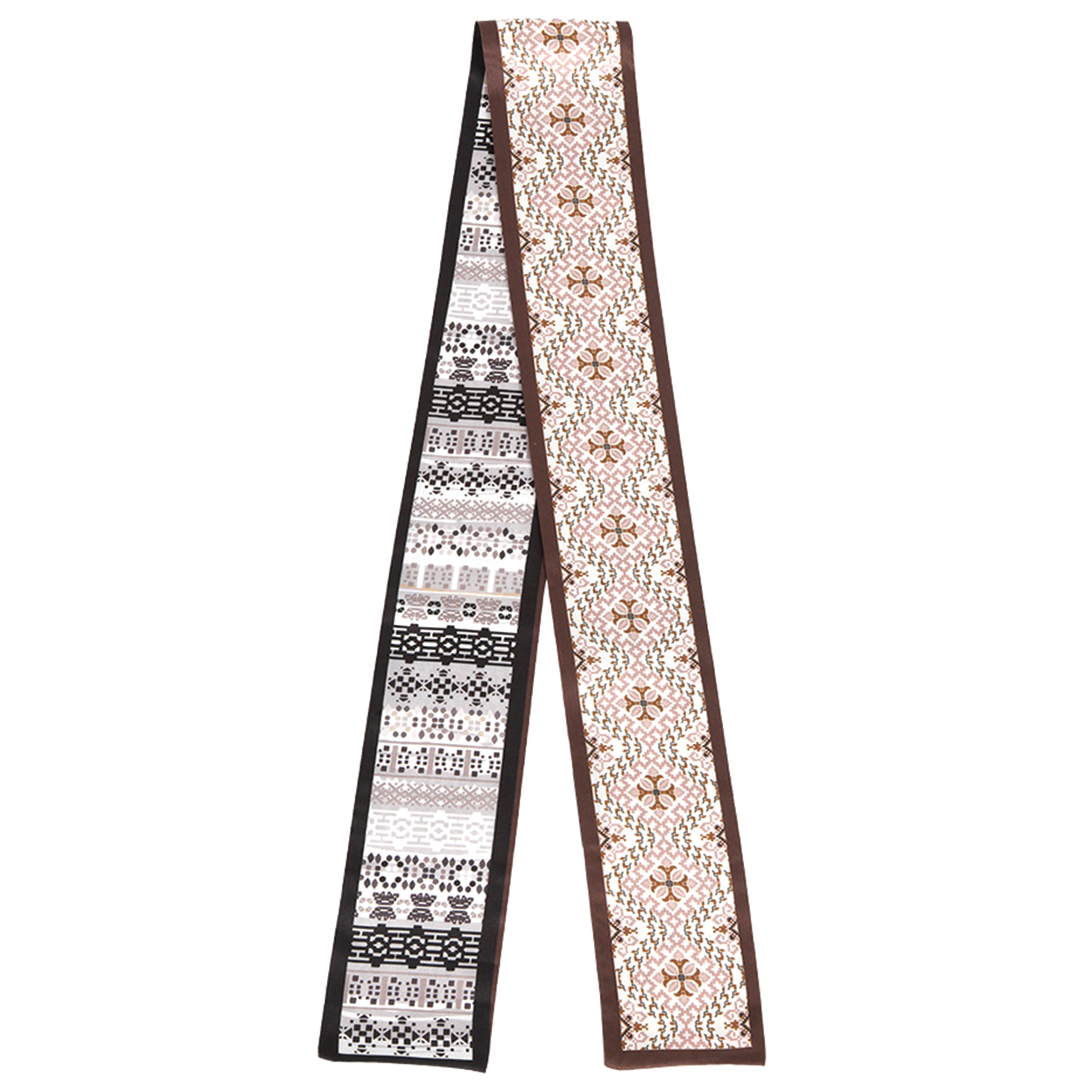 Geometric Jacquard Print Skinny Scarf - Charming Charlie