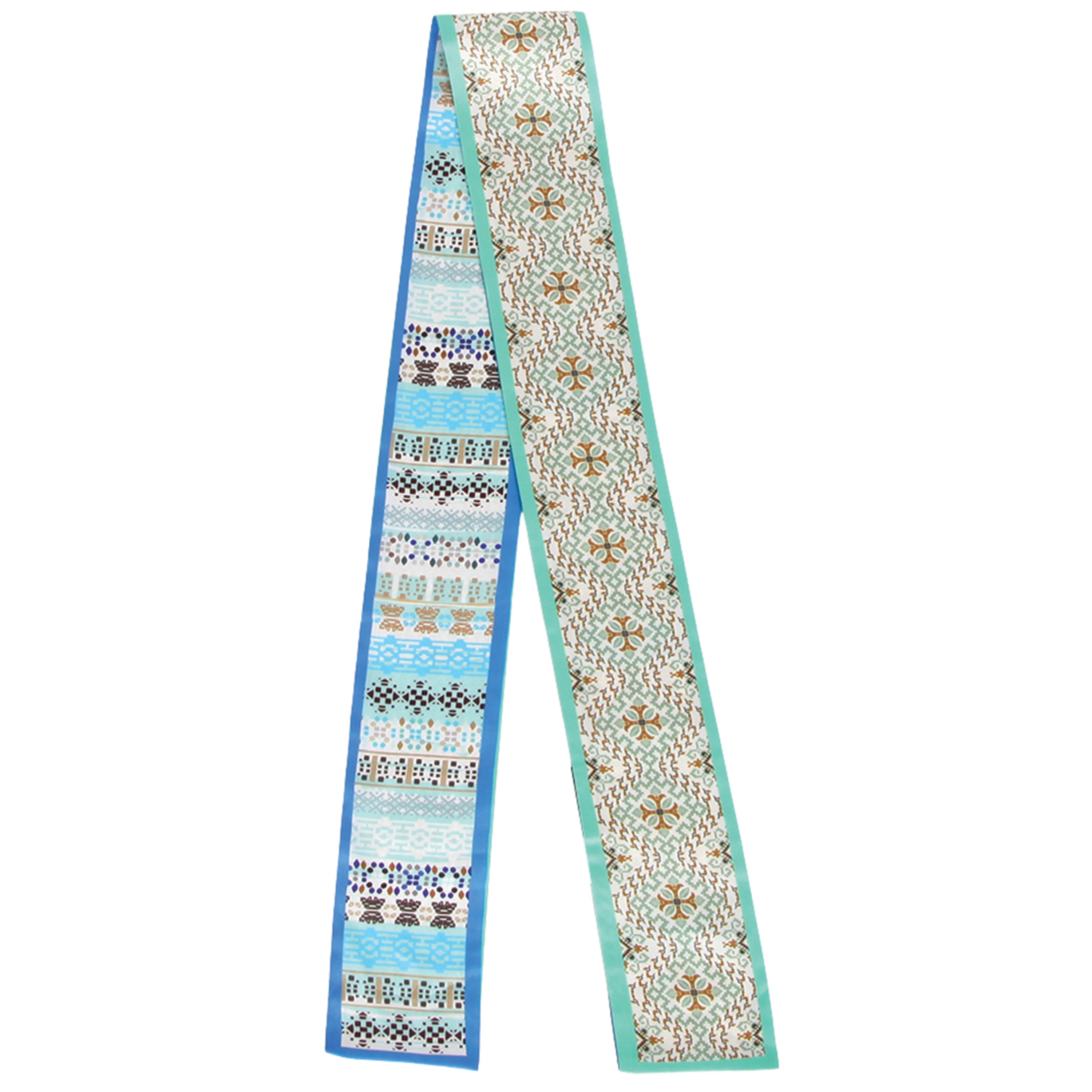 Geometric Jacquard Print Skinny Scarf - Charming Charlie