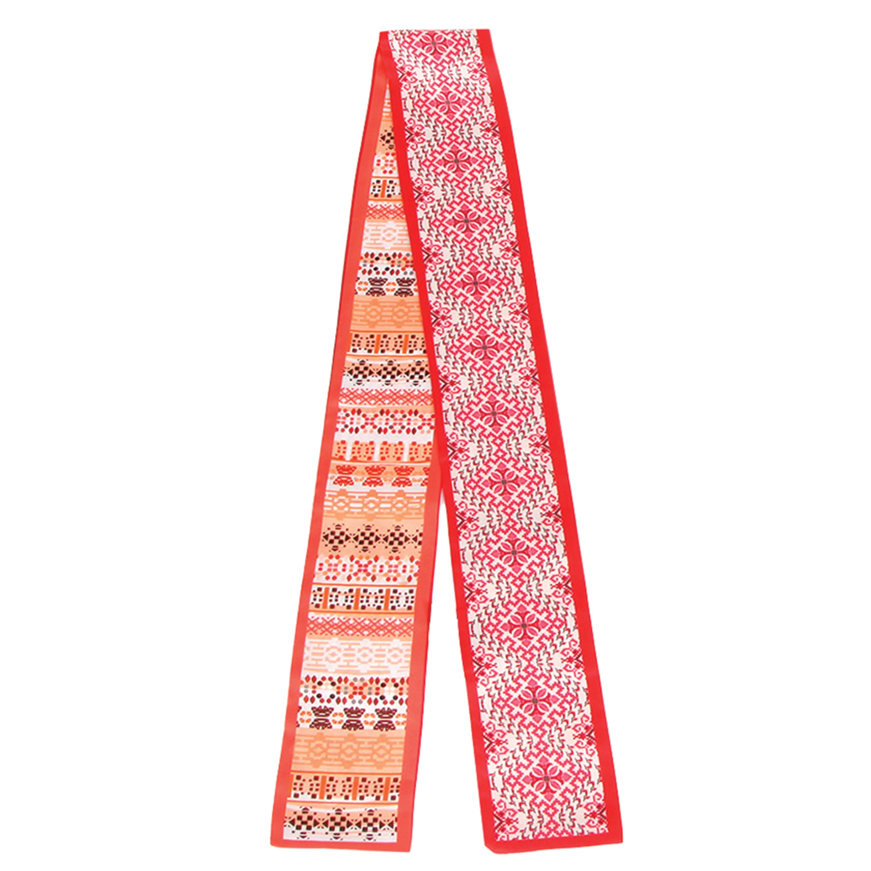 Geometric Jacquard Print Skinny Scarf - Charming Charlie