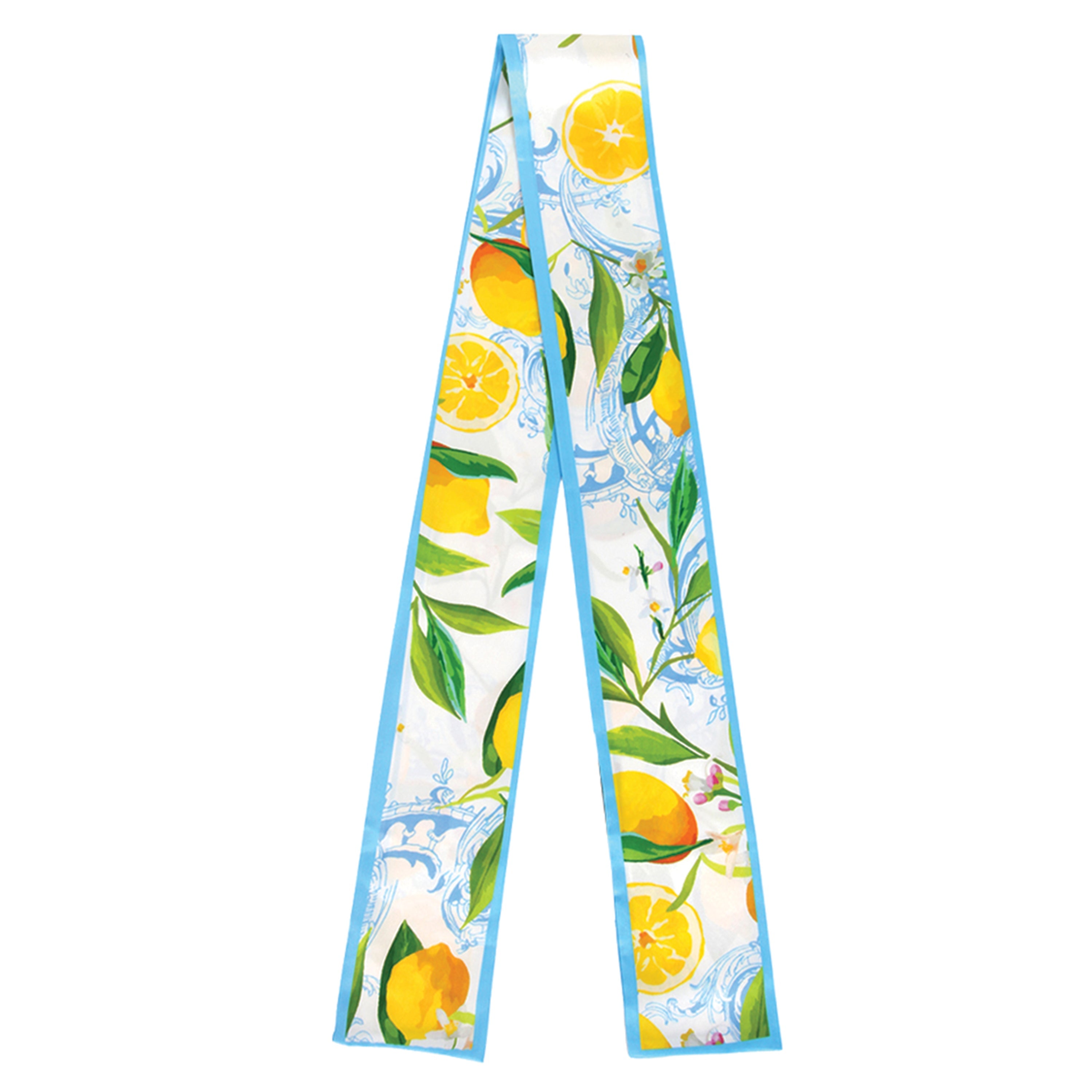 Lemon Print Skinny Scarf - Charming Charlie