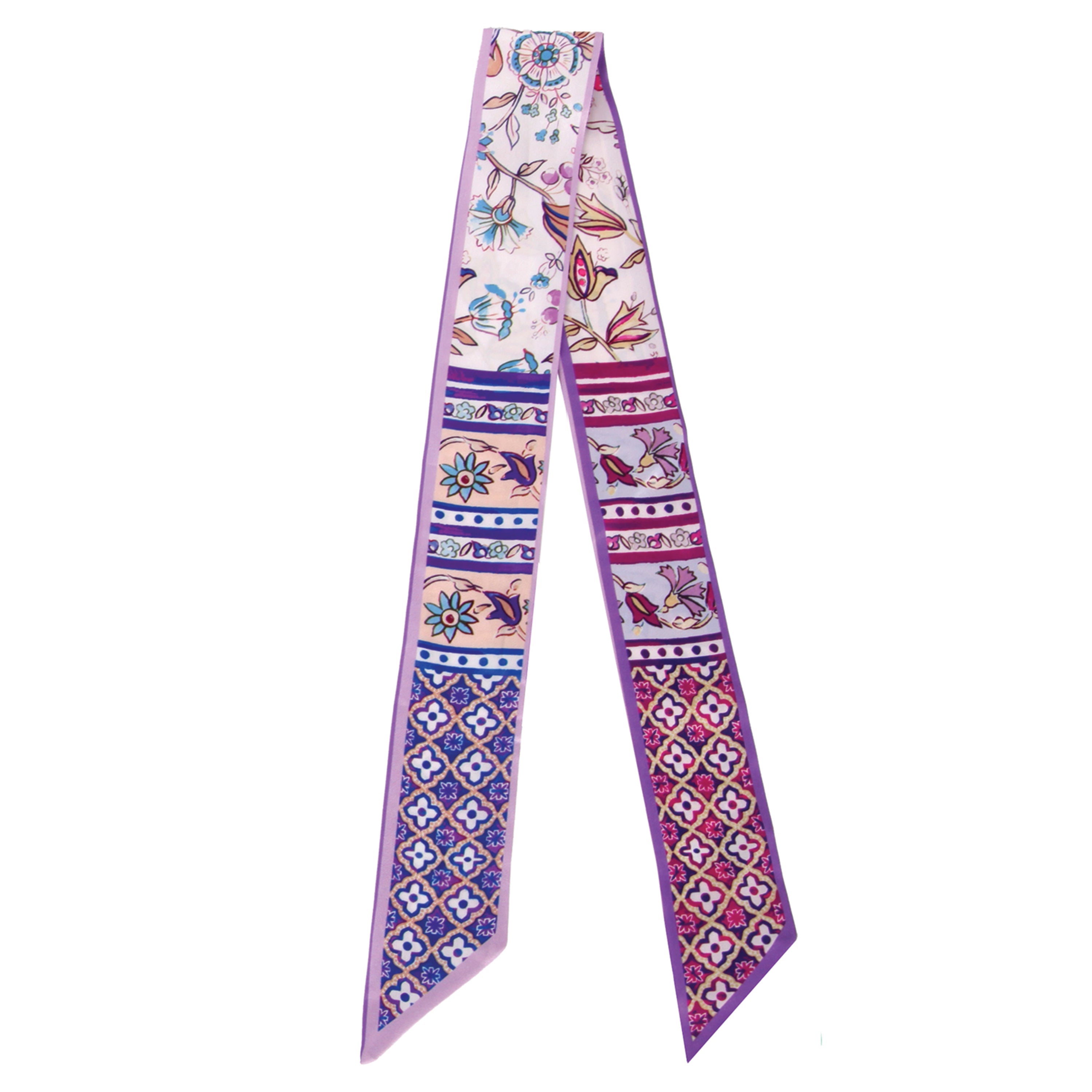 Folk Motif Skinny Scarf - Charming Charlie