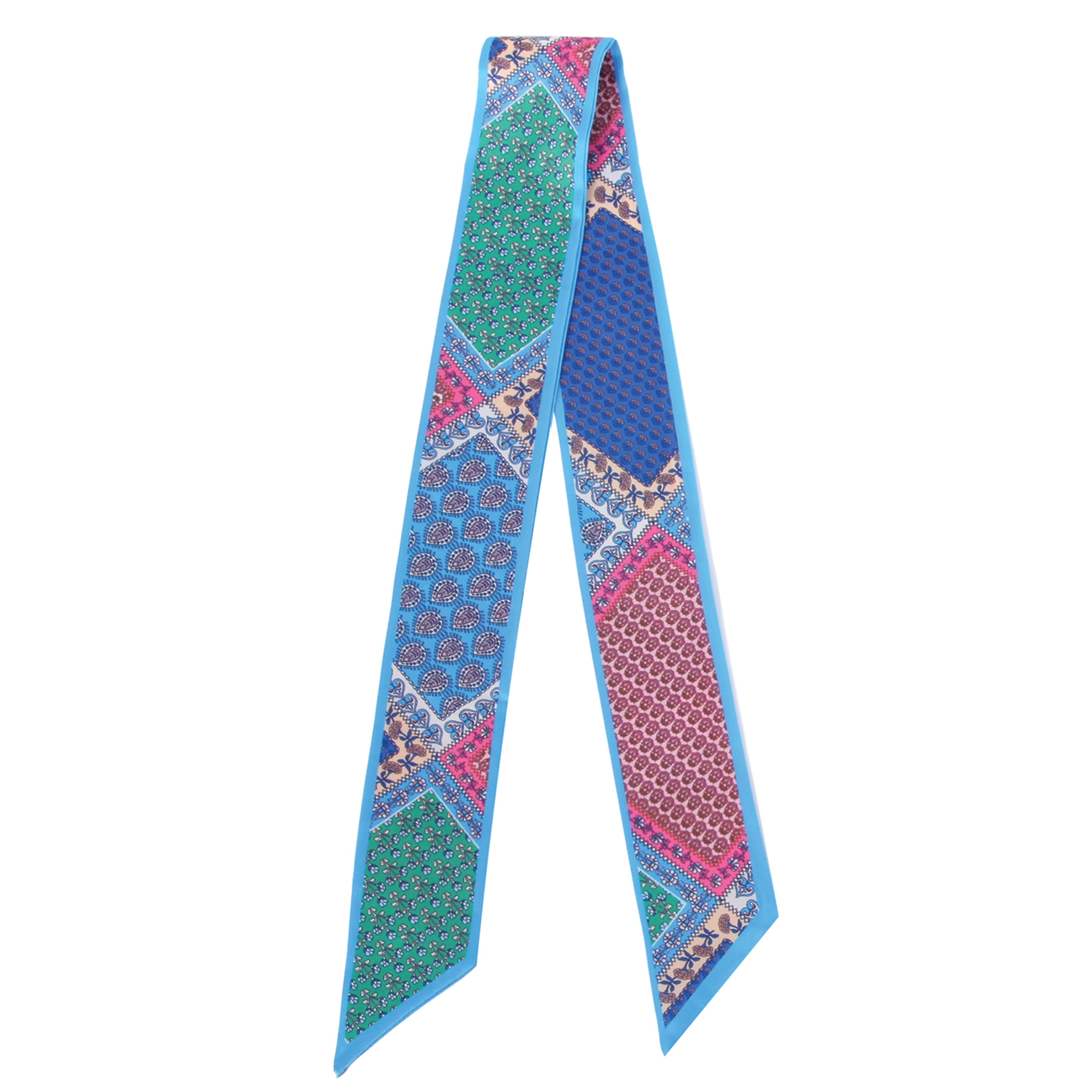 Patchwork Pattern Skinny Scarf - Charming Charlie