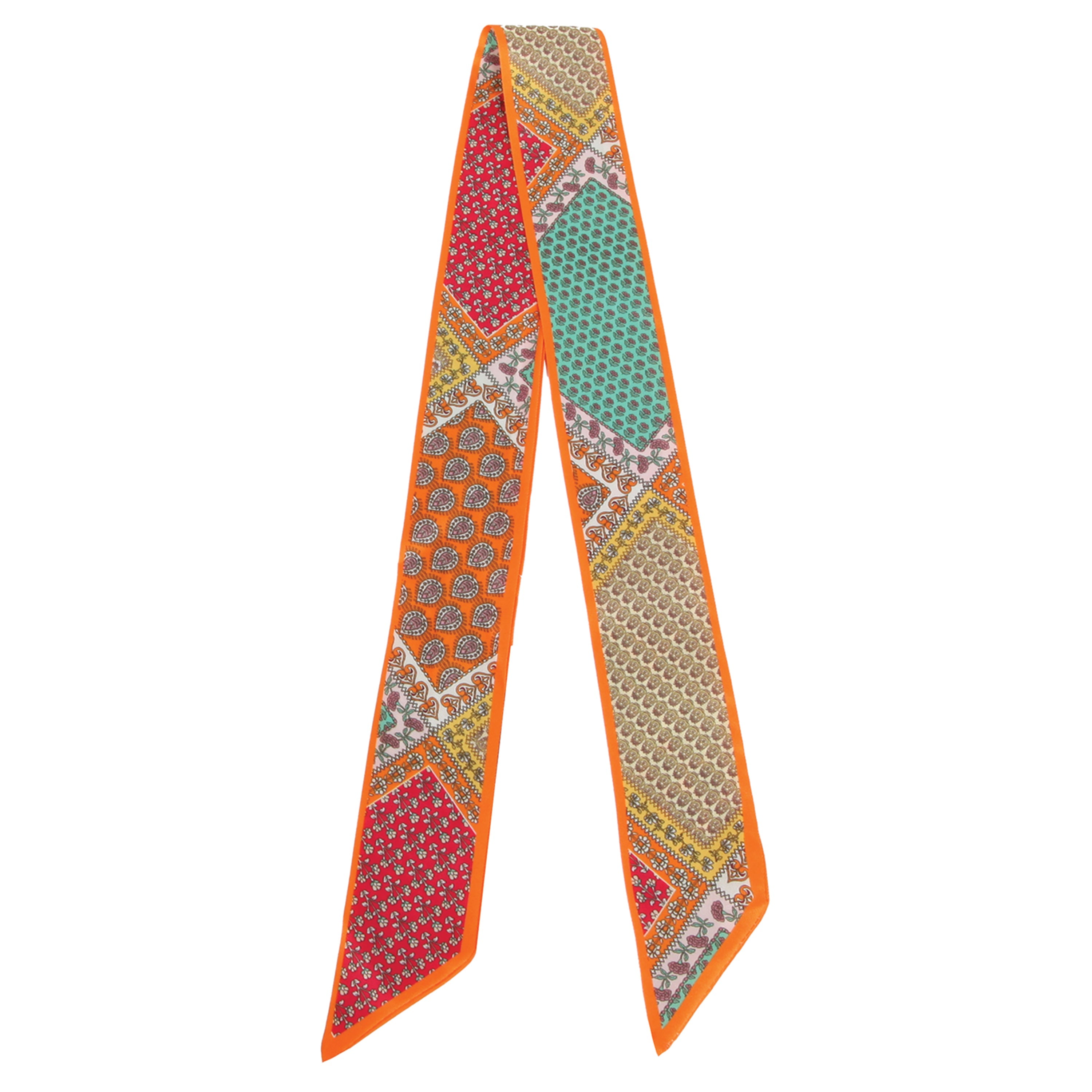 Patchwork Pattern Skinny Scarf - Charming Charlie