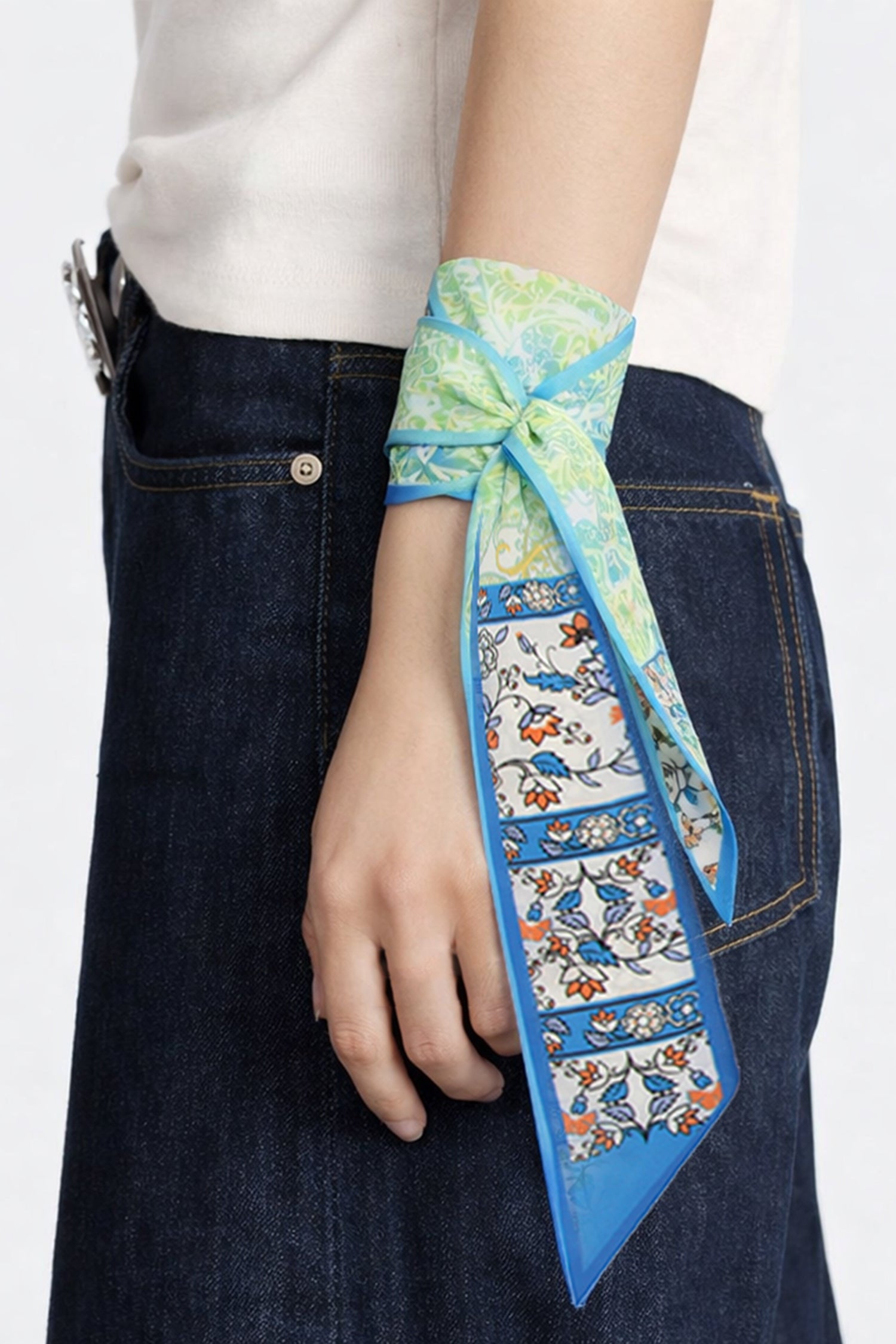 Icon Pattern Skinny Scarf - Charming Charlie