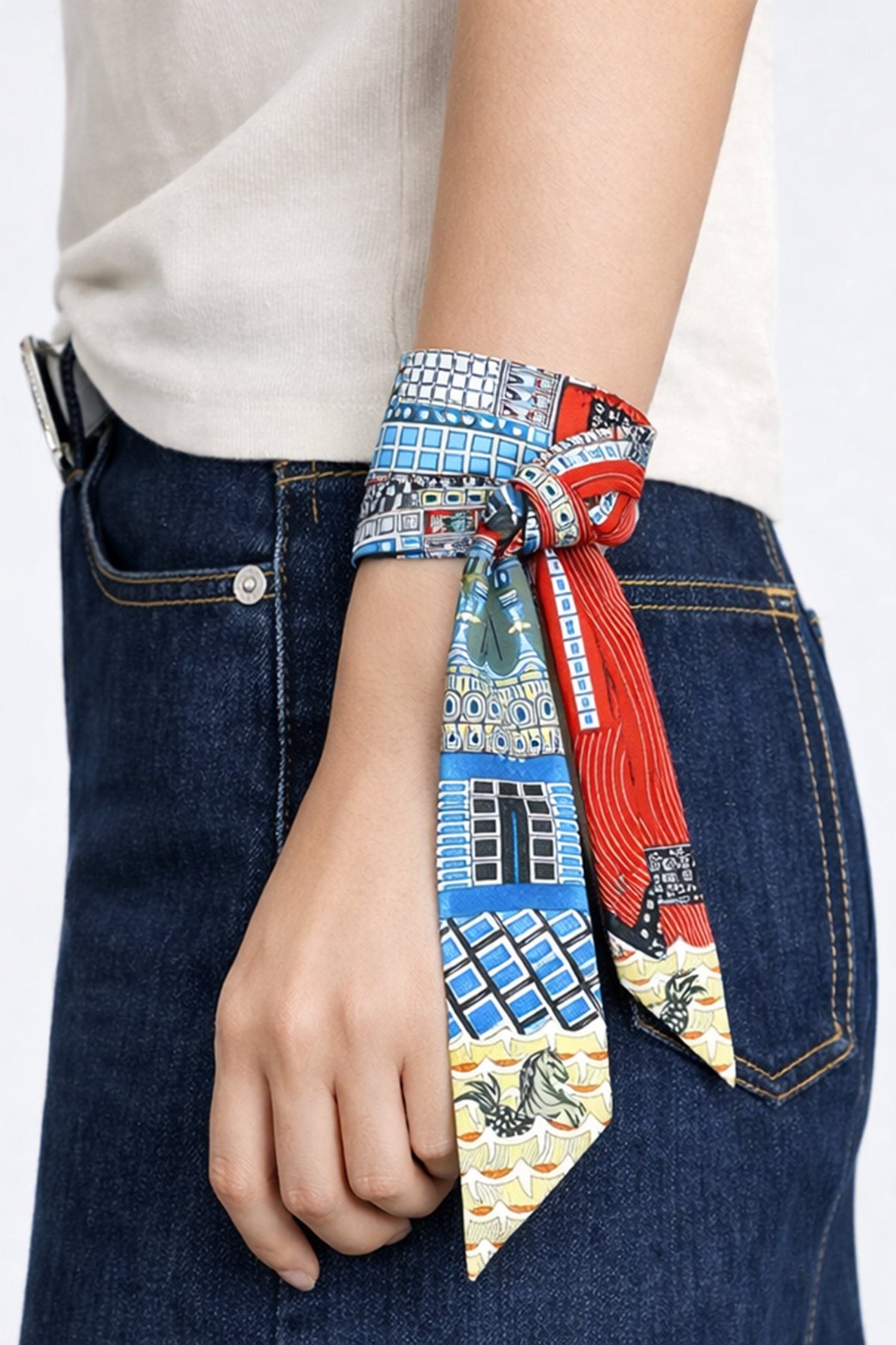 Story Tiles Skinny Scarf - Charming Charlie