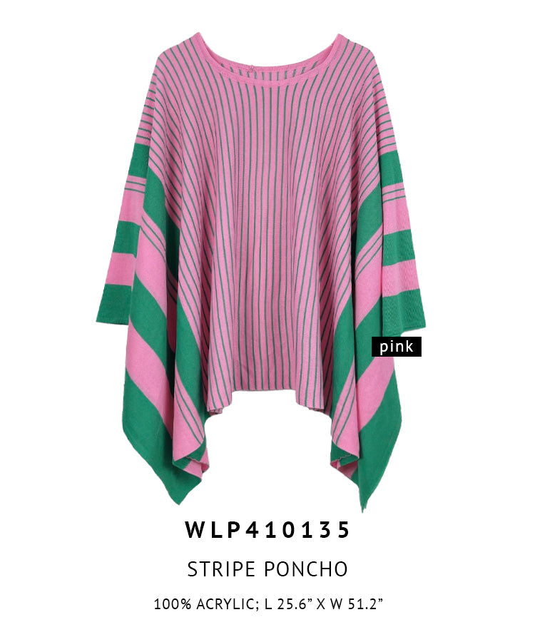 Stripe Poncho - Charming Charlie