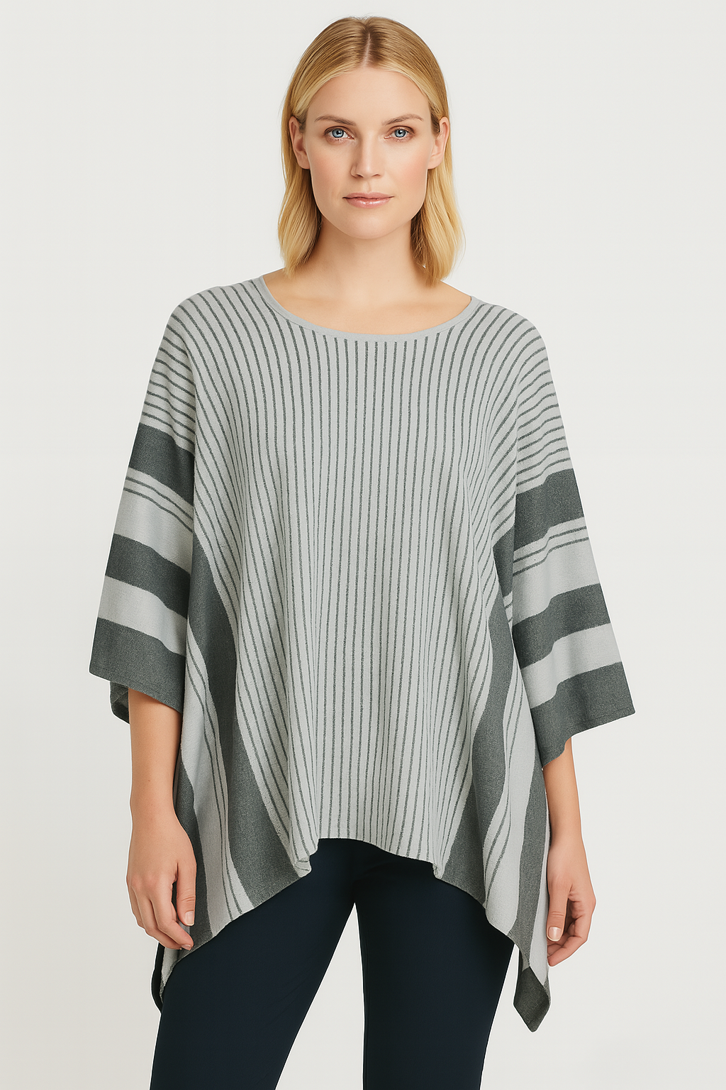 Stripe Poncho - Charming Charlie