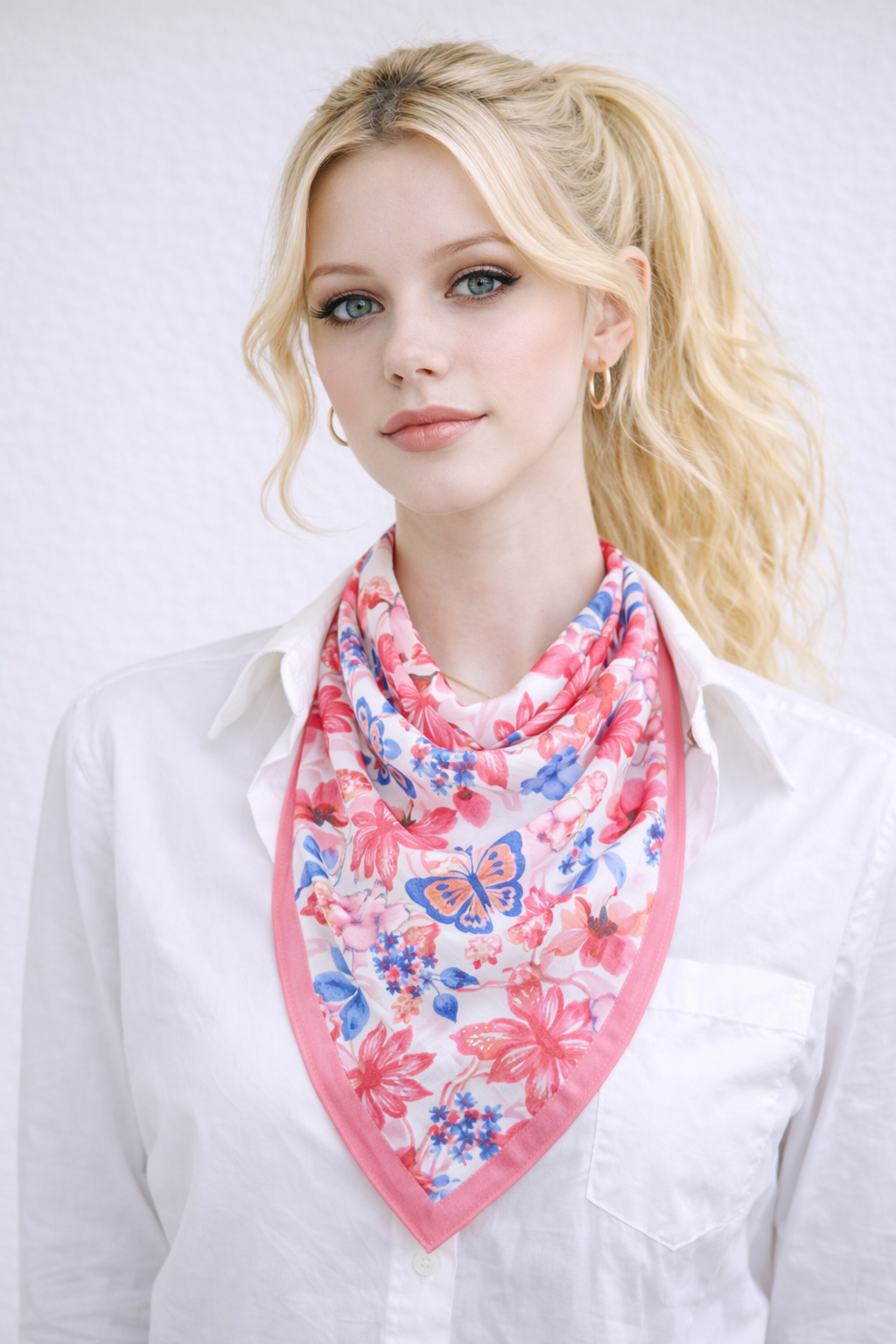 Floral Print Square Scarf - Charming Charlie