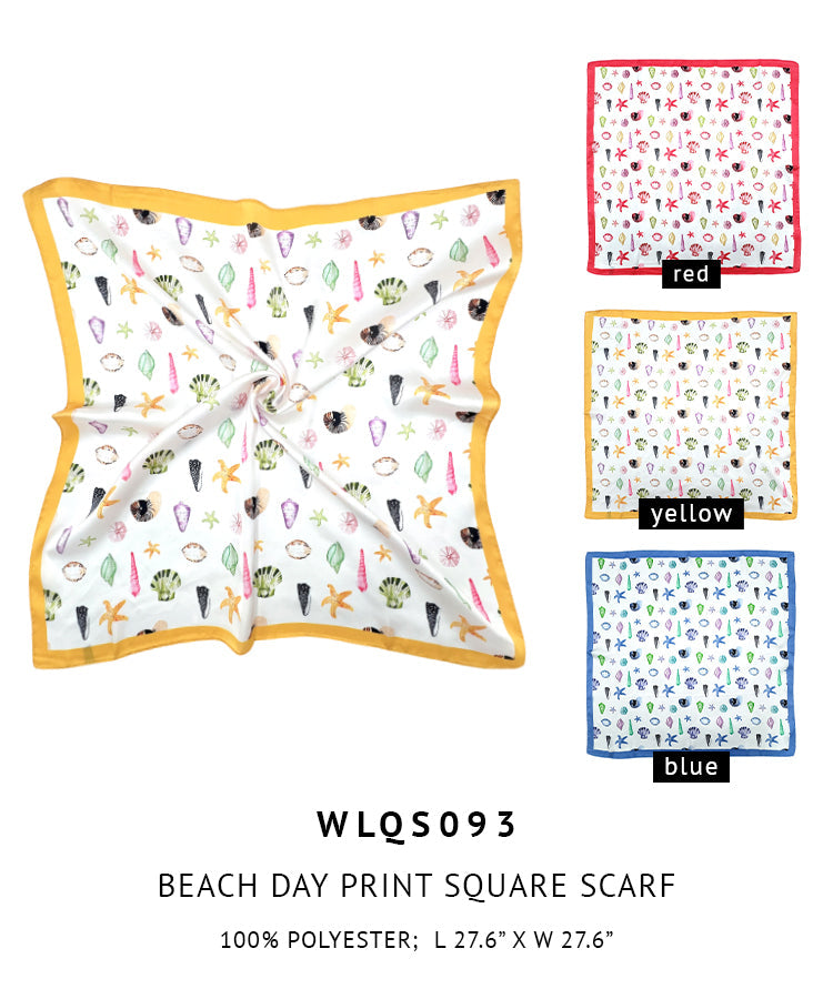 Beach Day Print Square Scarf - Charming Charlie