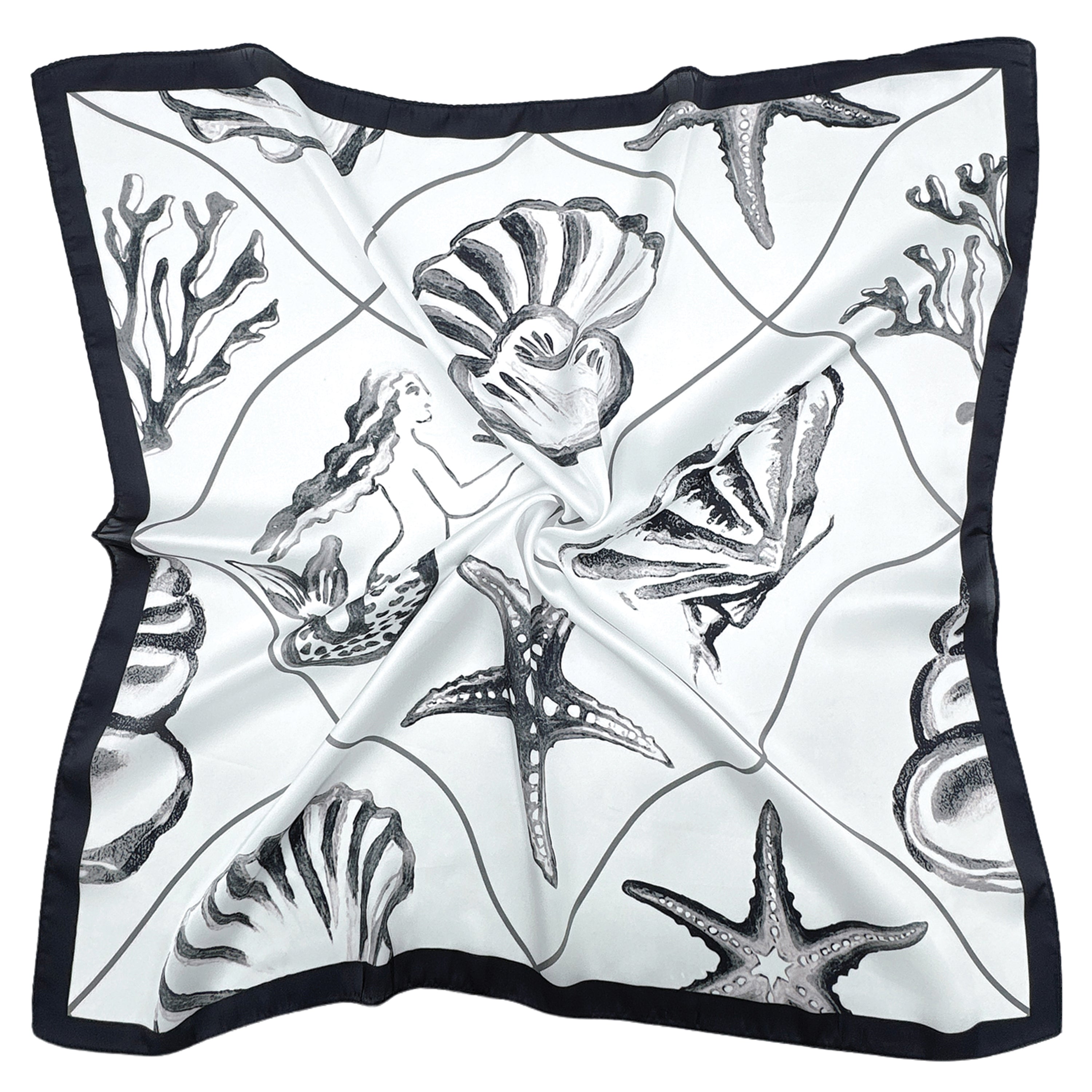 Sea Shell Print Square Scarf - Charming Charlie