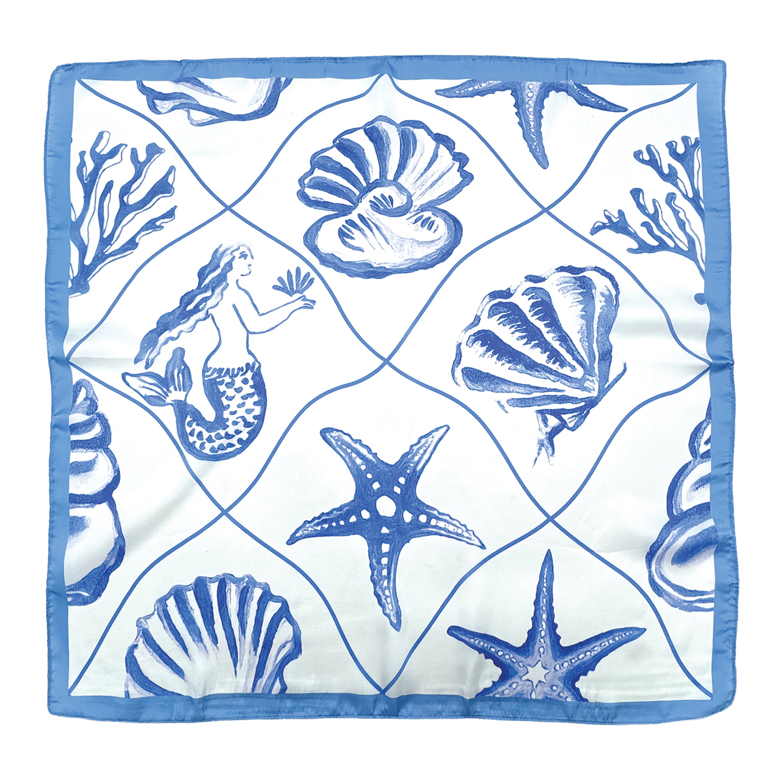 Sea Shell Print Square Scarf - Charming Charlie