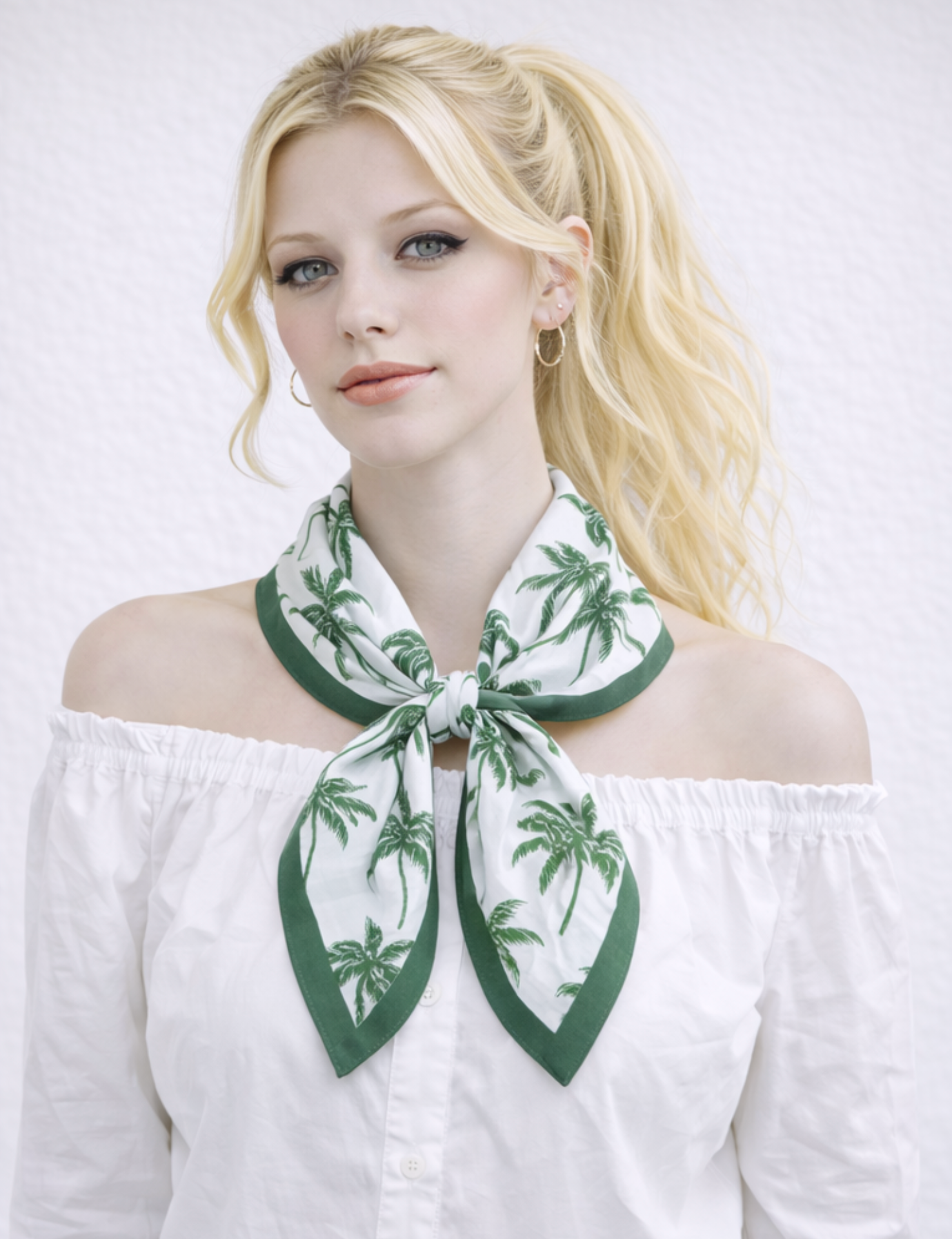 Palm Tree Print Square Scarf - Charming Charlie