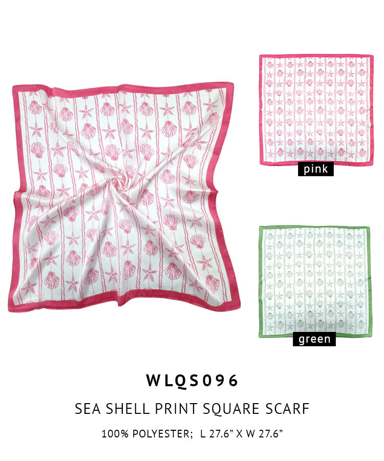 Sea Shell Print Square Scarf - Charming Charlie