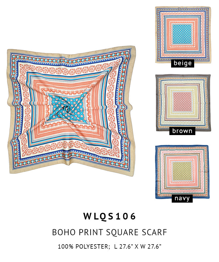 Boho Print Square Scarf - Charming Charlie