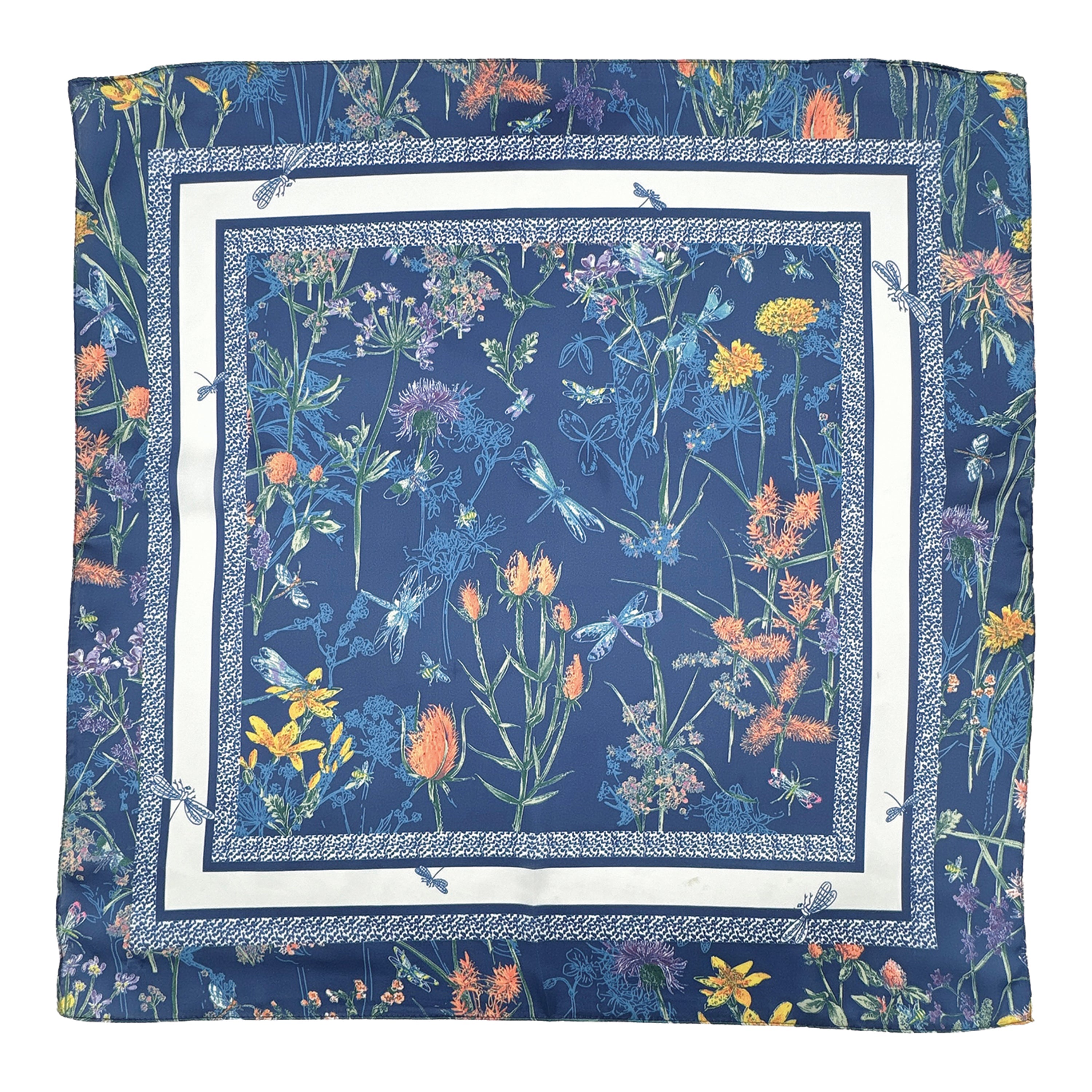 Flower Border Print Square Scarf - Charming Charlie