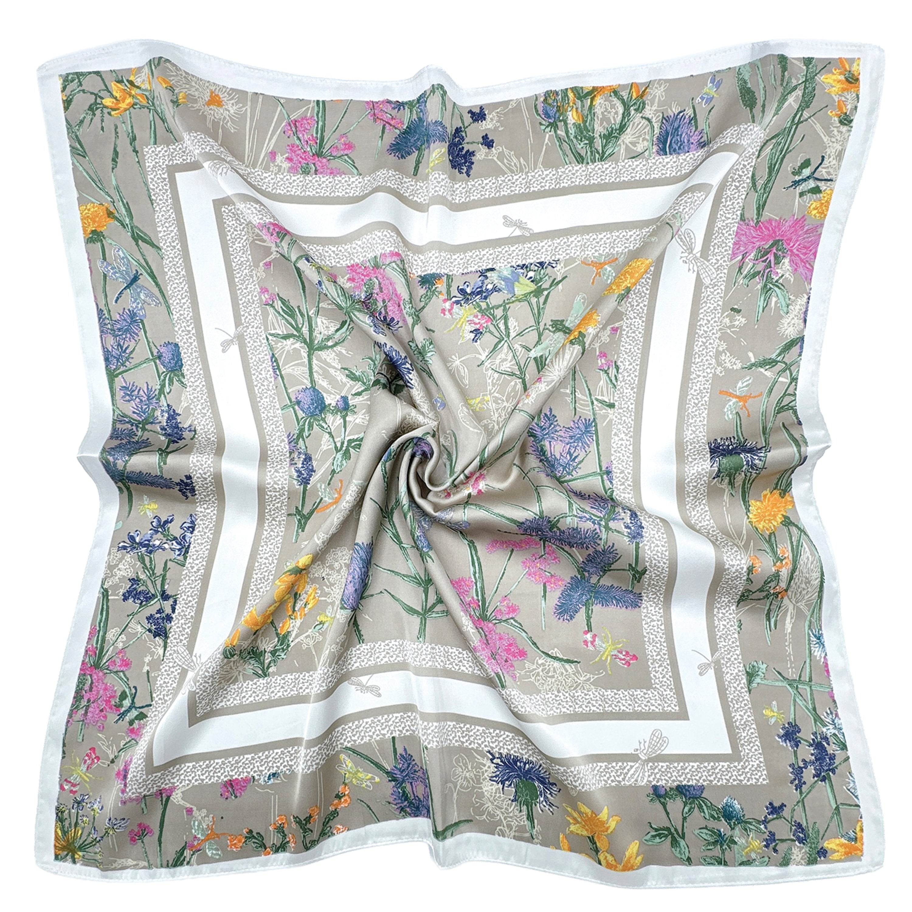 Flower Border Print Square Scarf - Charming Charlie
