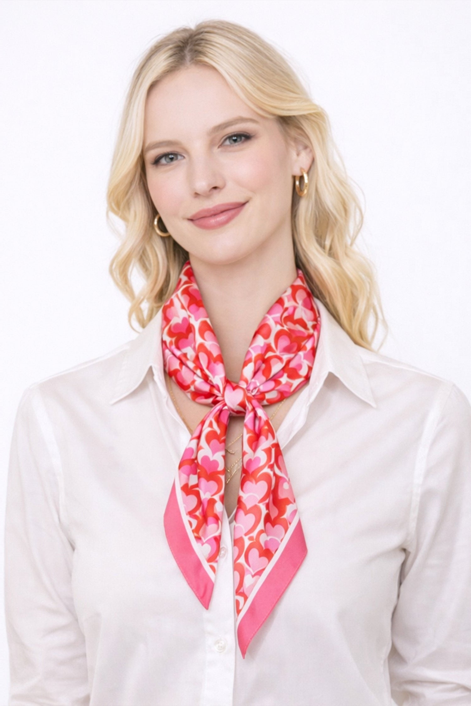 Heart Print Square Scarf - Charming Charlie