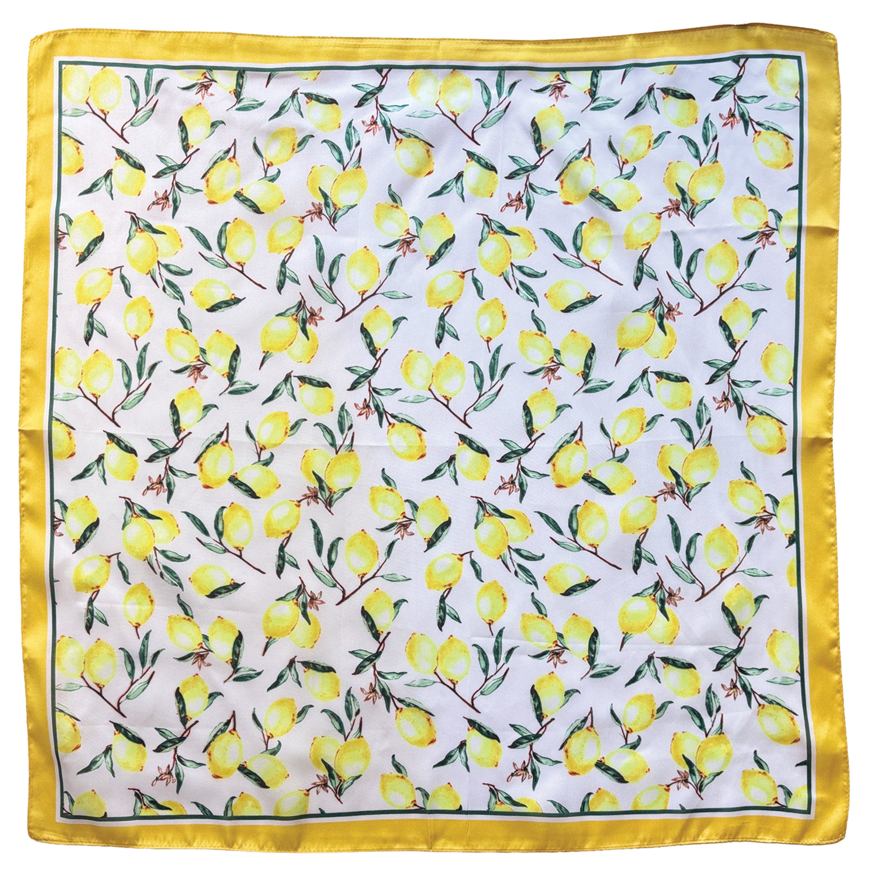 Lemon Print Square Scarf - Charming Charlie