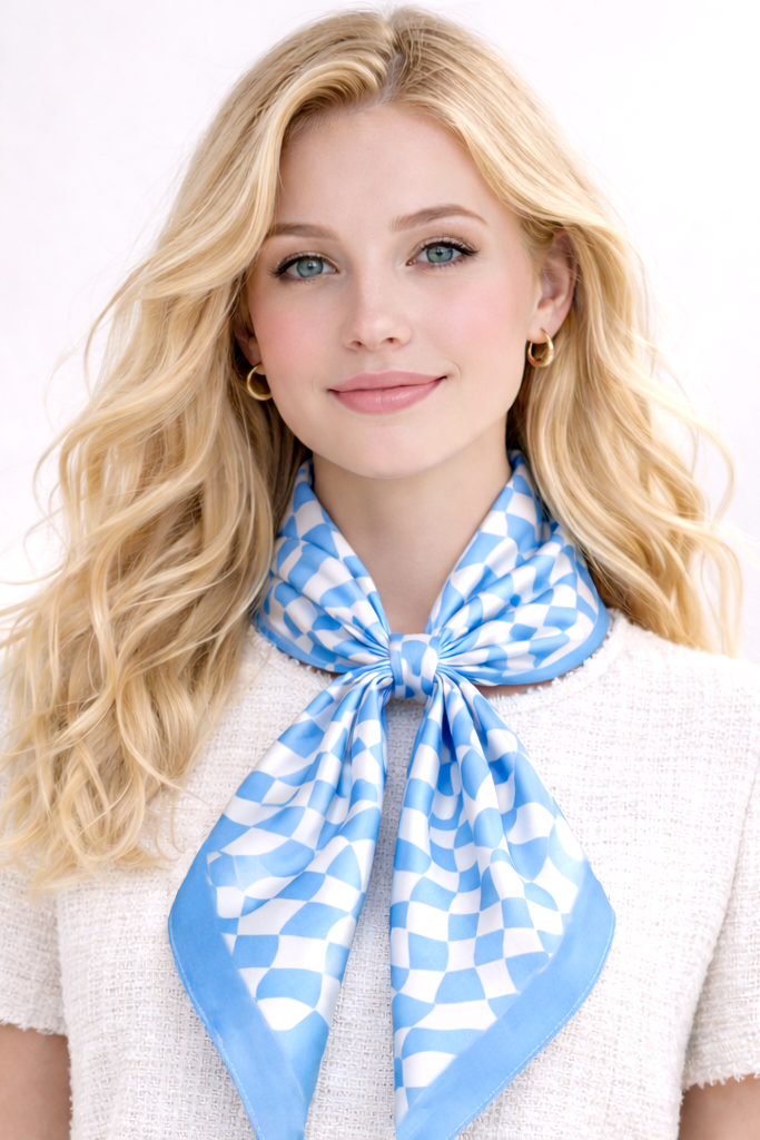 Wavy Square Print Square Scarf - Charming Charlie