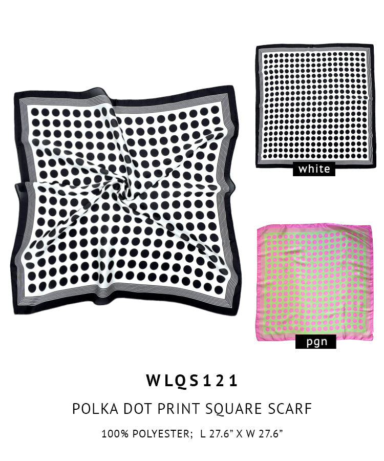 Polka Dot Print Square Scarf - Charming Charlie
