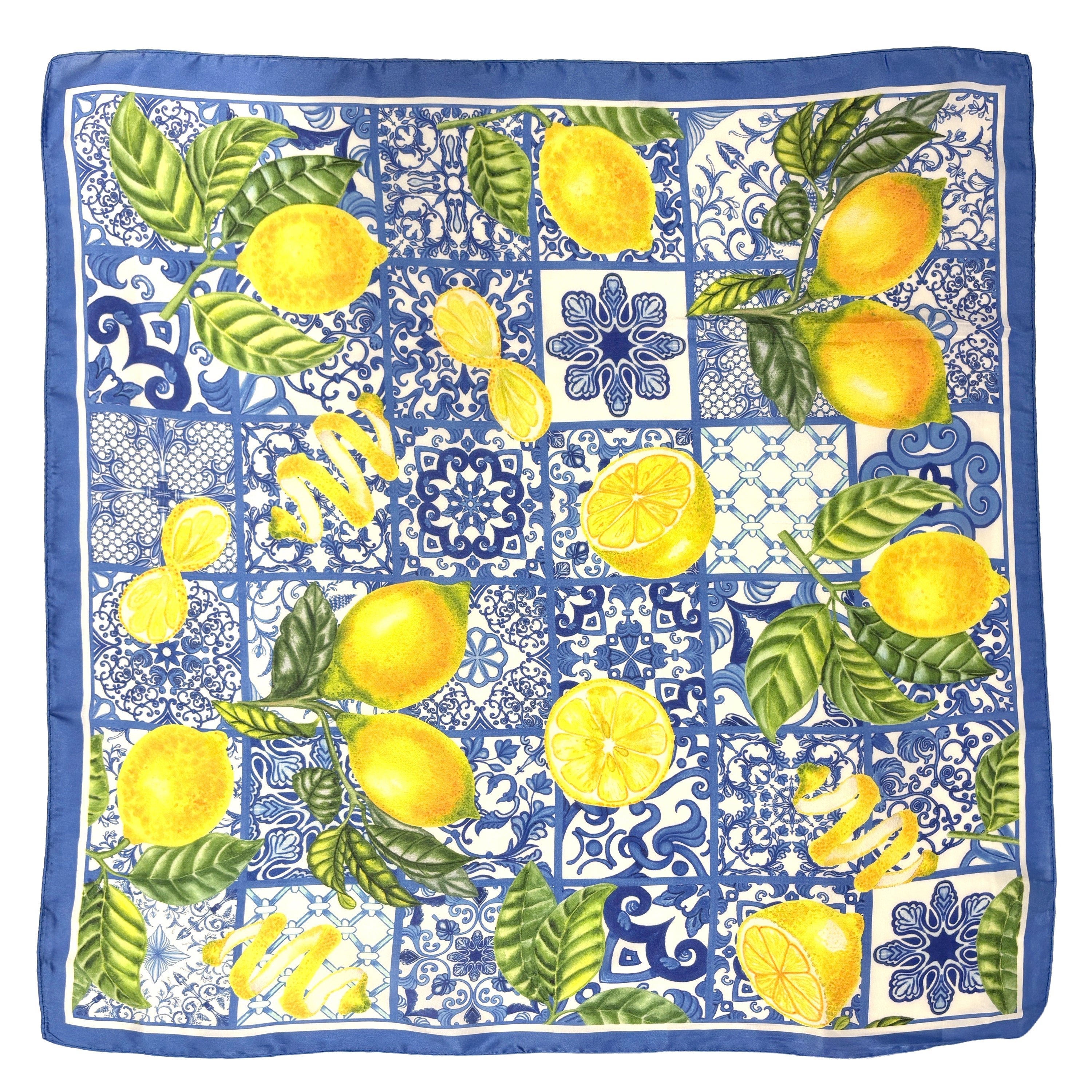 Lemon Print Square Scarf - Charming Charlie