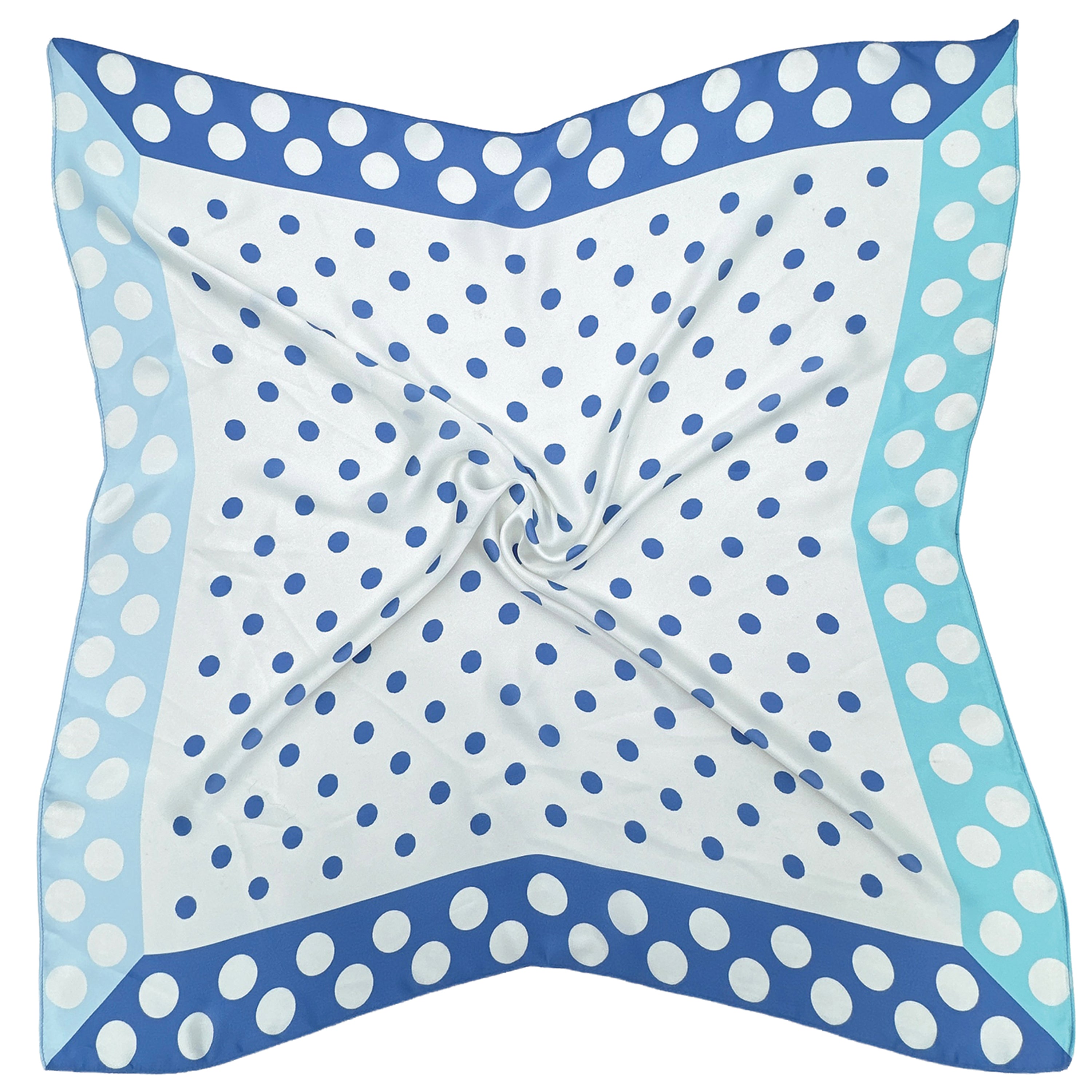 Polka Dot Border Print Square Scarf - Charming Charlie