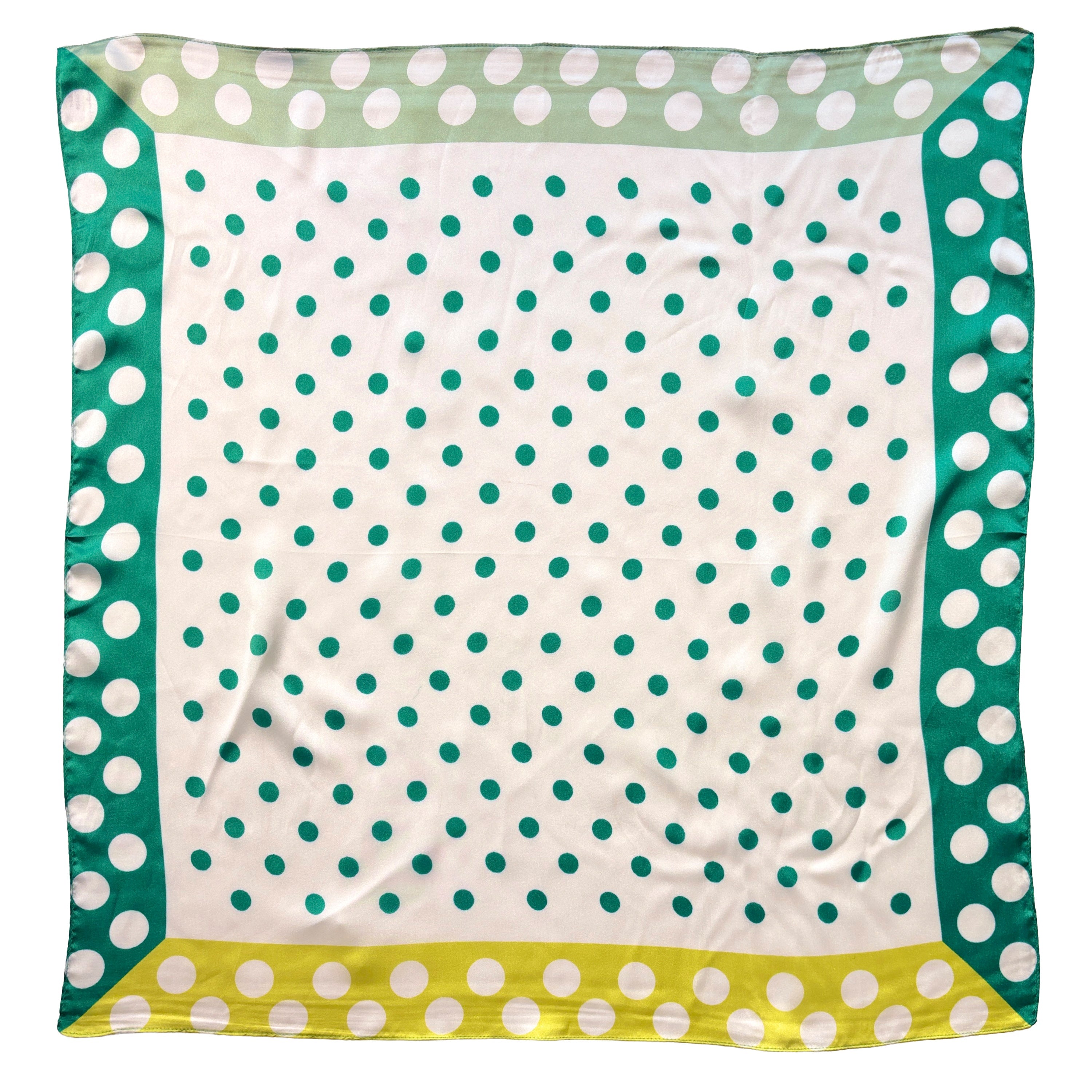 Polka Dot Border Print Square Scarf - Charming Charlie