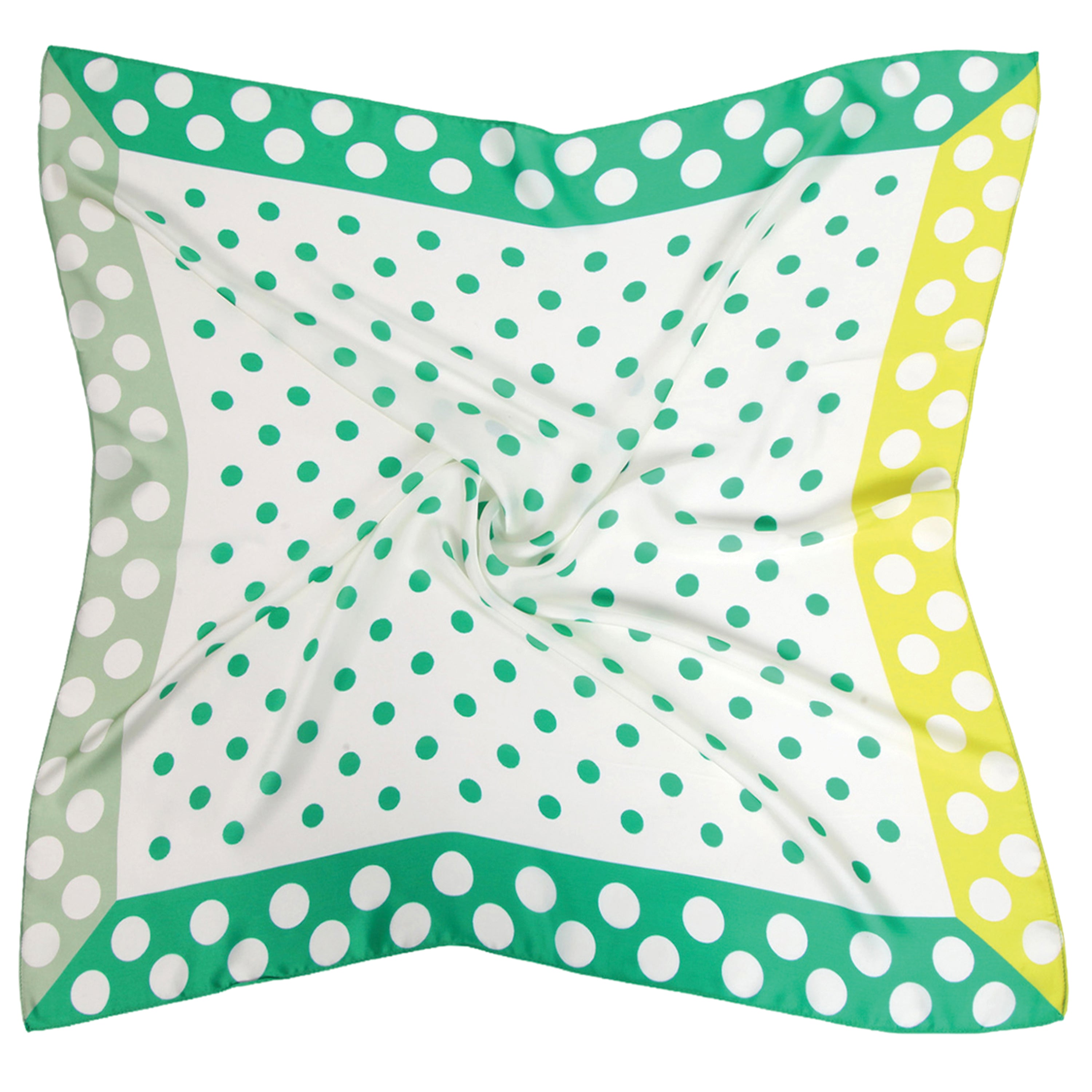 Polka Dot Border Print Square Scarf - Charming Charlie