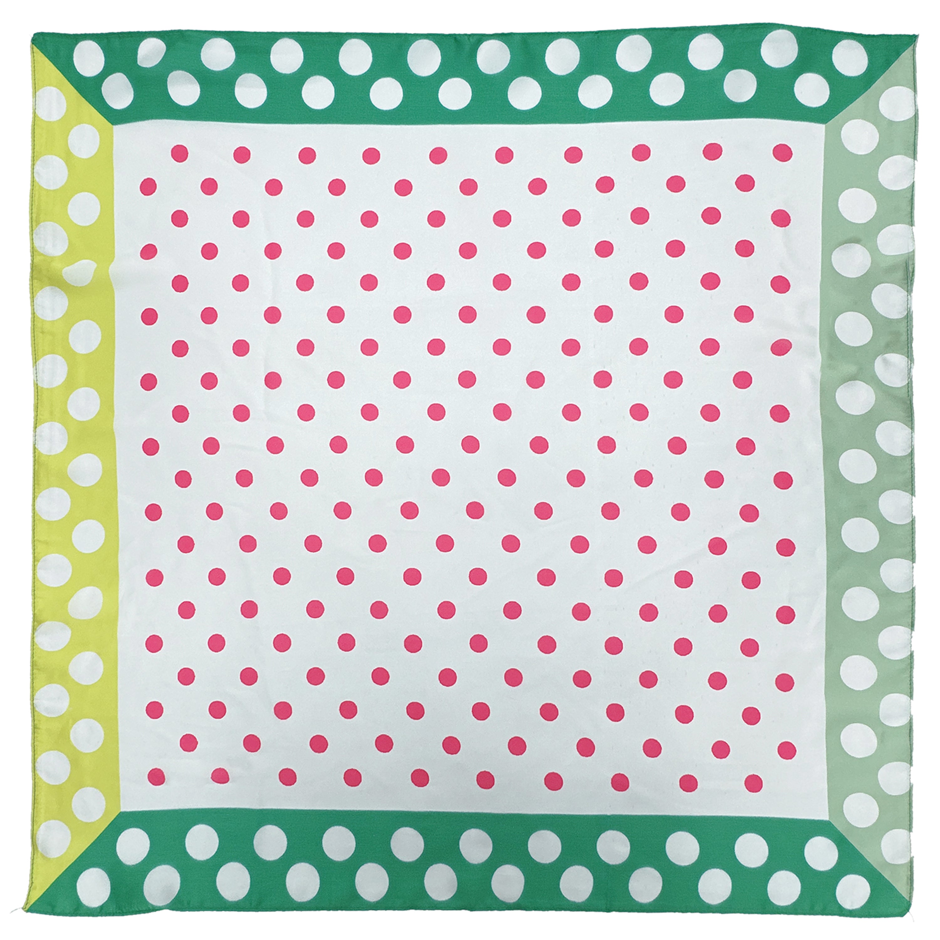 Polka Dot Border Print Square Scarf - Charming Charlie